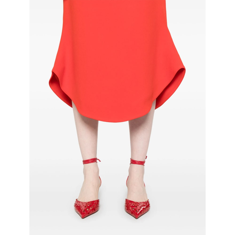 David Koma Short Sleeve Dress In Orange