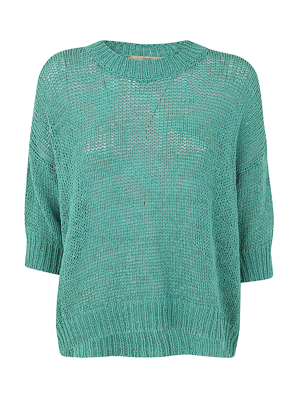 Shop Nuur Short Sleeve Boxy Pullover In Emerald