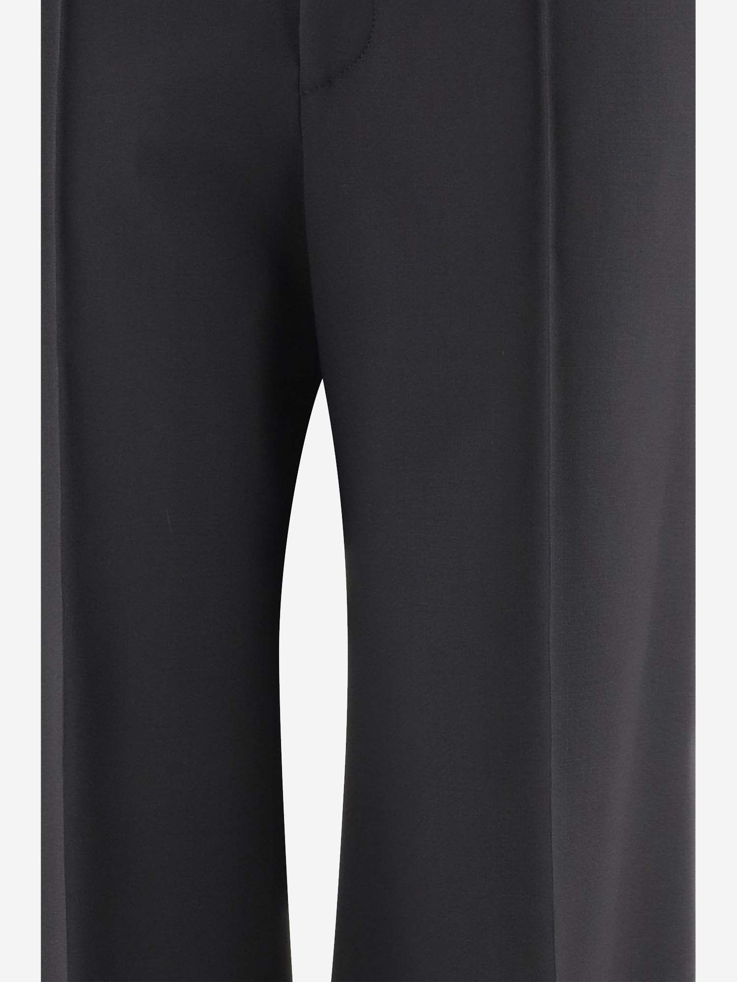 Shop Chloé Wool Flare Pants In Black