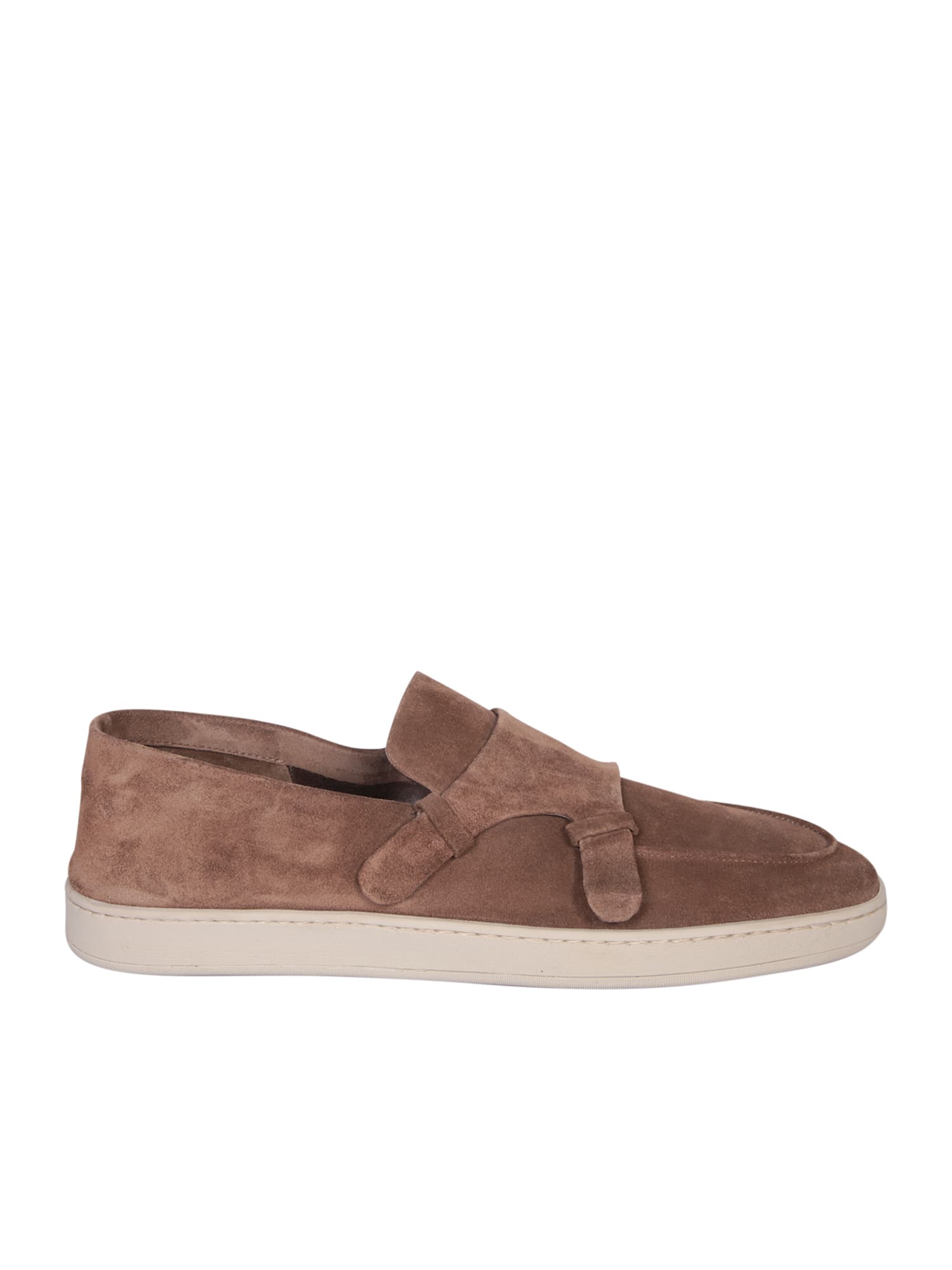 Shop Officine Creative Herbie 005 Suede Taupe Loafer In Brown