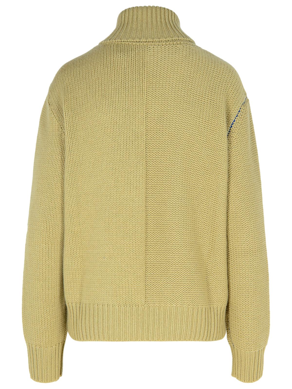 Burberry Green Cashmere Turtleneck Sweater In Neutral