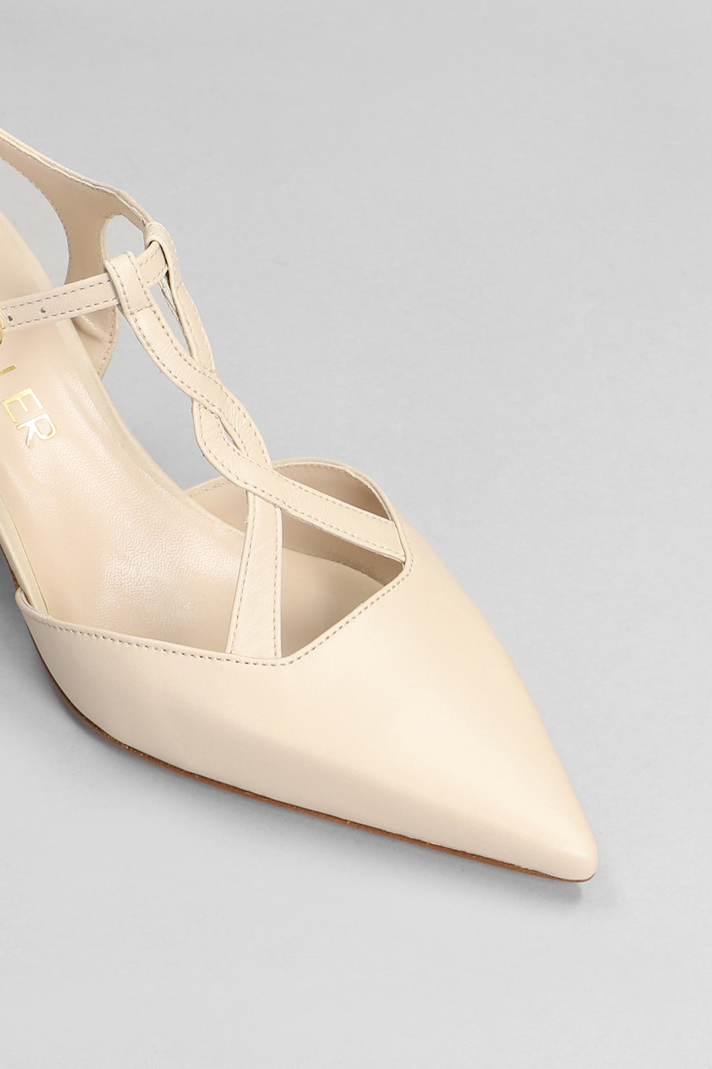 Shop The Seller Pumps In Beige Leather