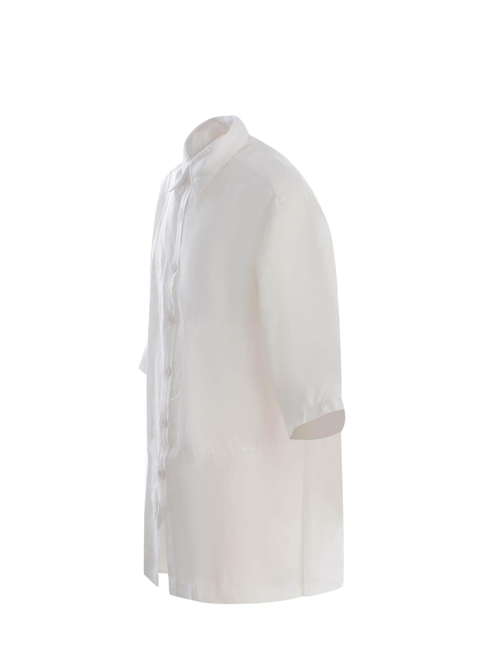 Shop Costumein Shirt  Stefano Made Of Linen In Bianco