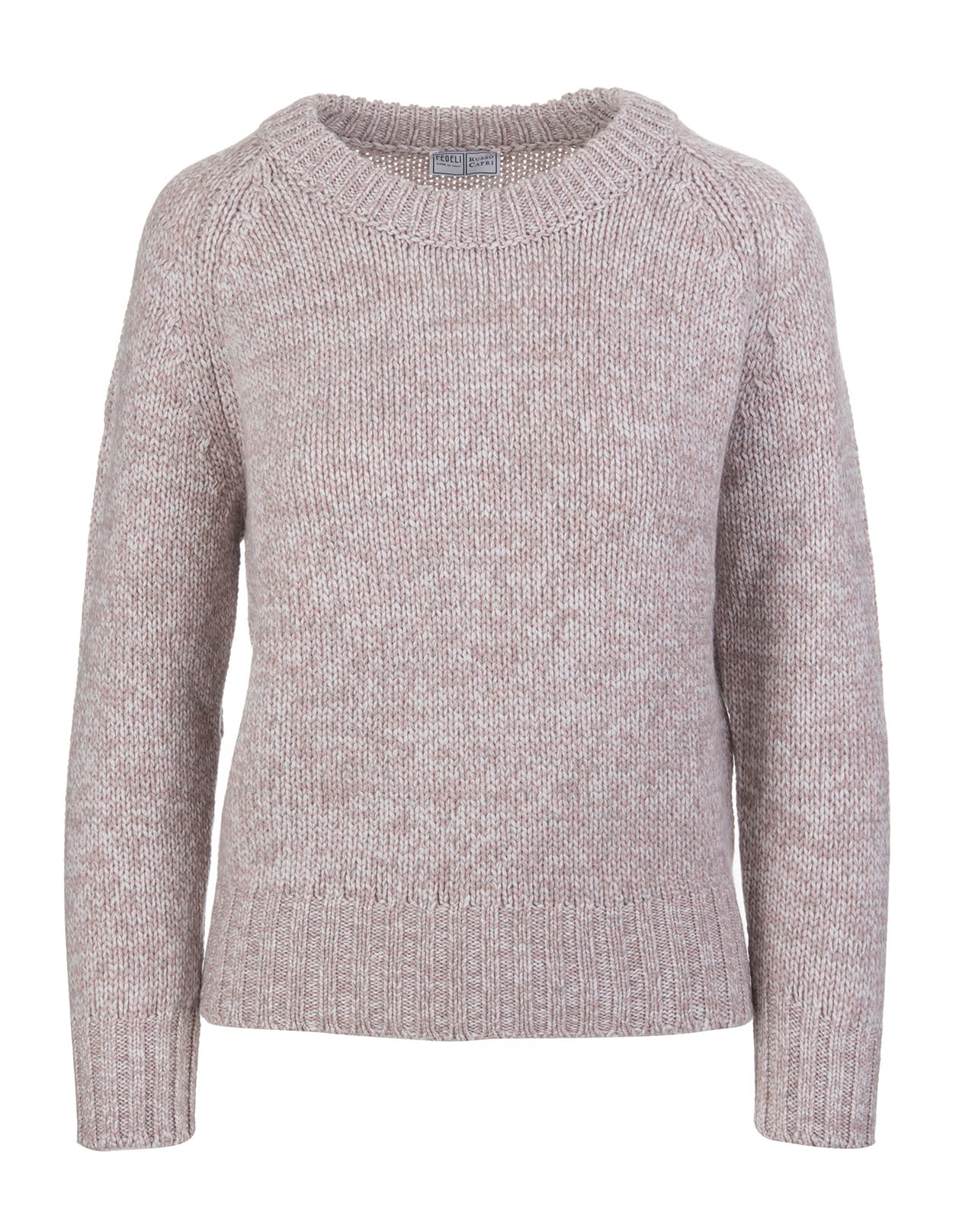 Fedeli Melange Pink Cashmere Woman Sweater