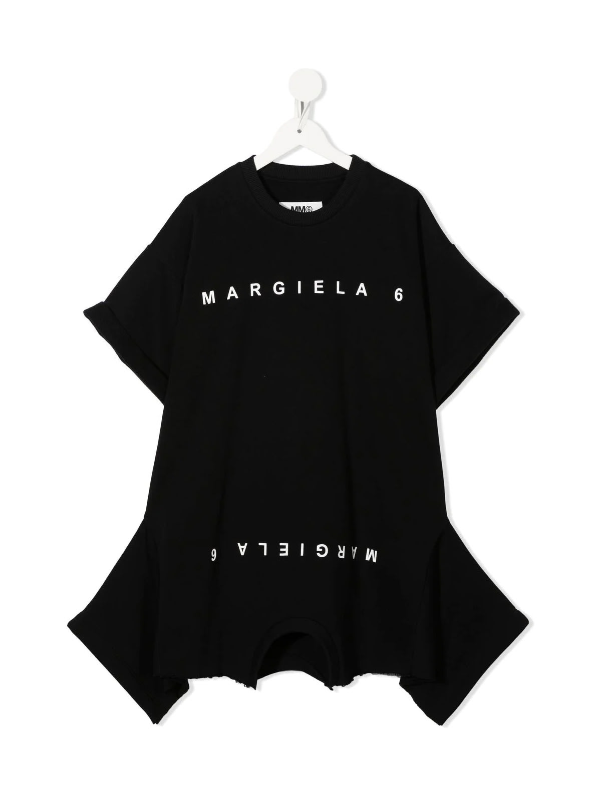 MM6 Maison Margiela Four Short Sleeve Midi Dress Oversize With Written Print