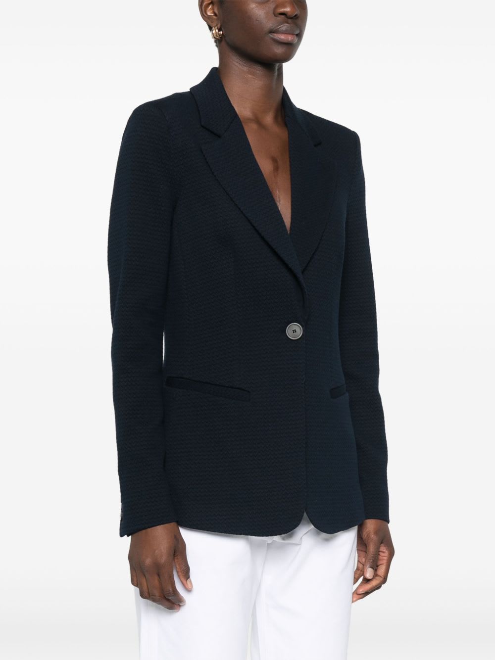 Emporio Armani Single-breasted Blazer Jacket In Black