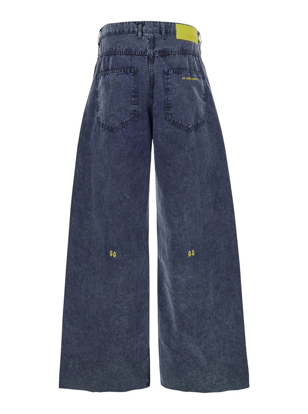 44 Label Group Grey Jeans With Tie Detail With Logo On The Front And Logo Patch On The Rear In Grey