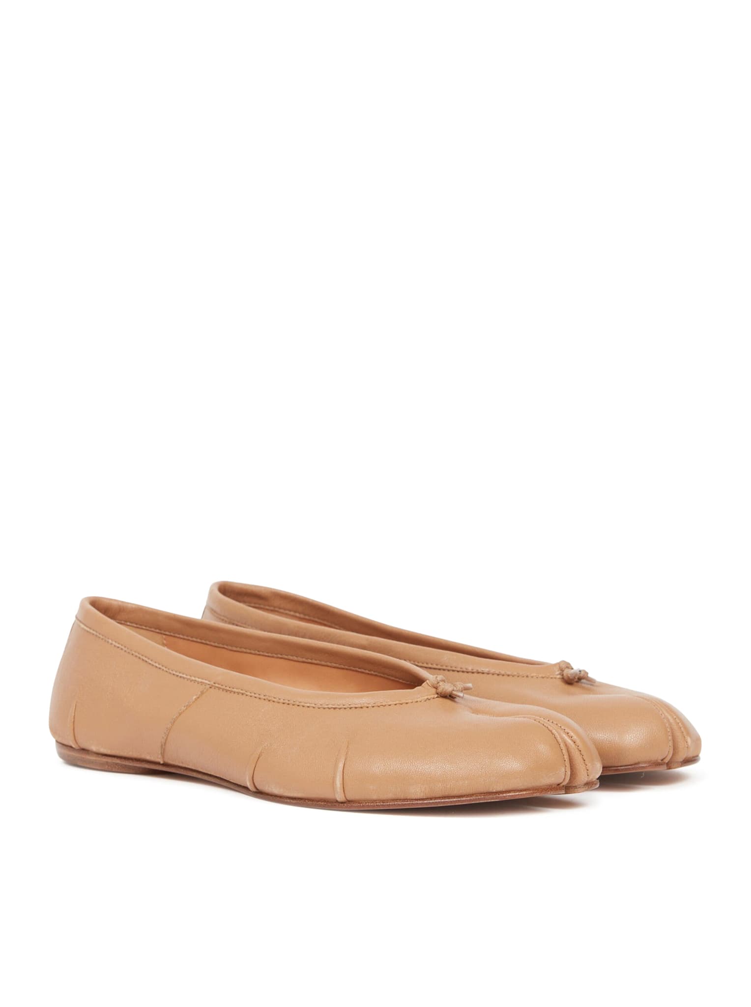 Shop Maison Margiela Tabi New Ballerina In Nude & Neutrals