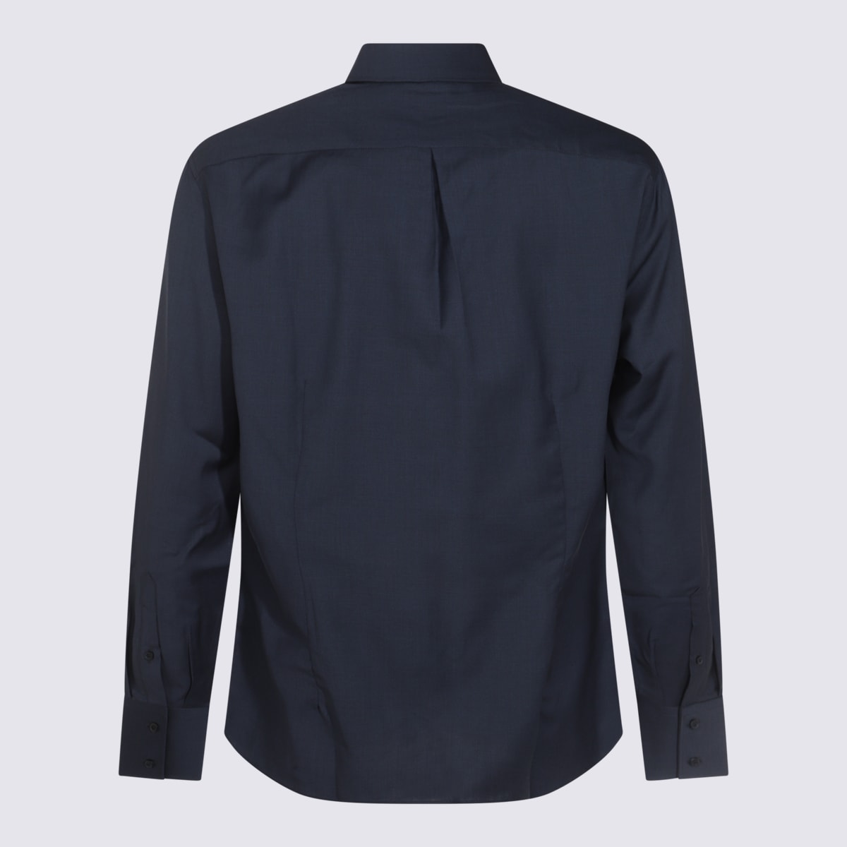 Brunello Cucinelli Blue Wool Shirt In C045