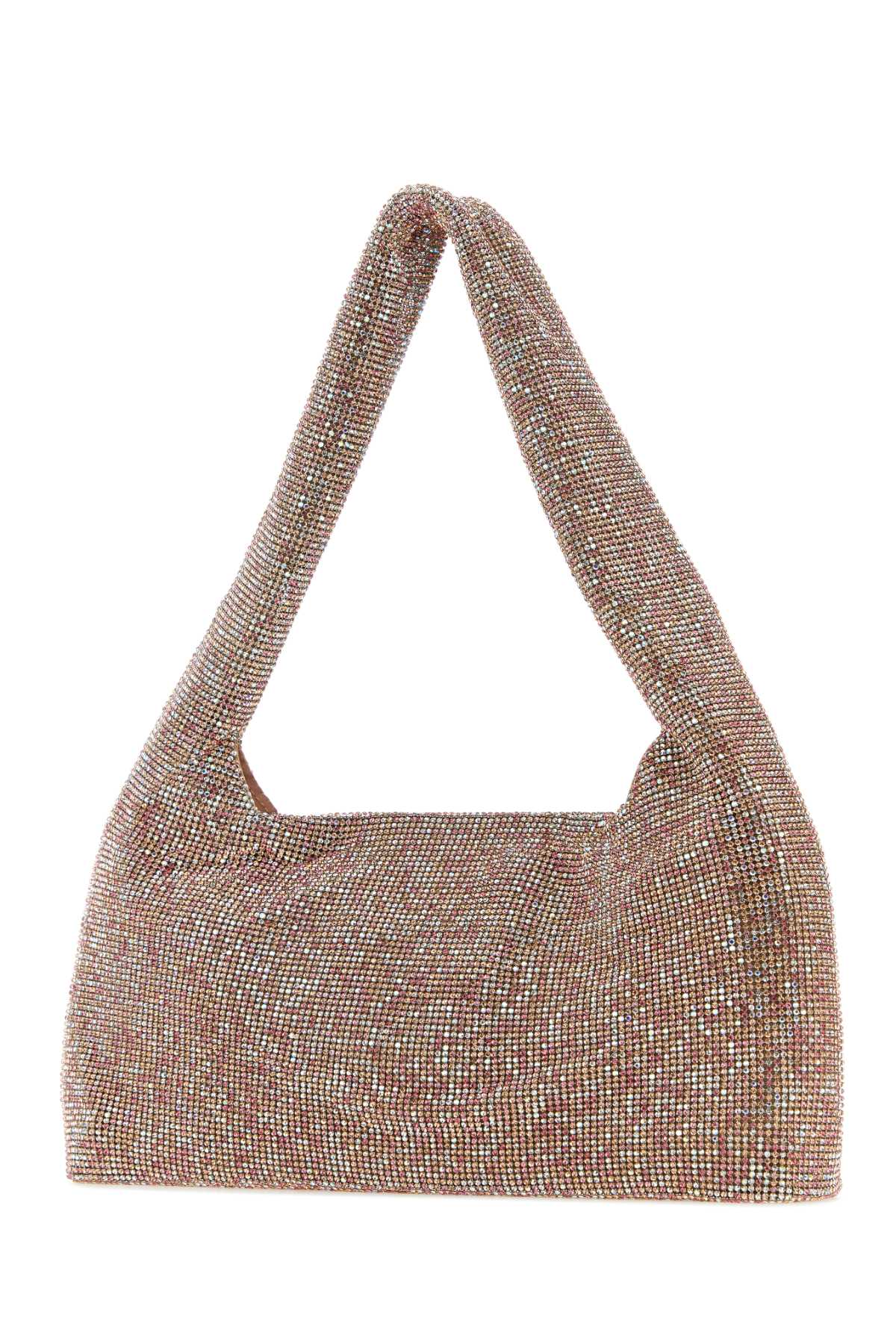 Shop Kara Powder Pink Rhinestones Handbag In Pinkpixel