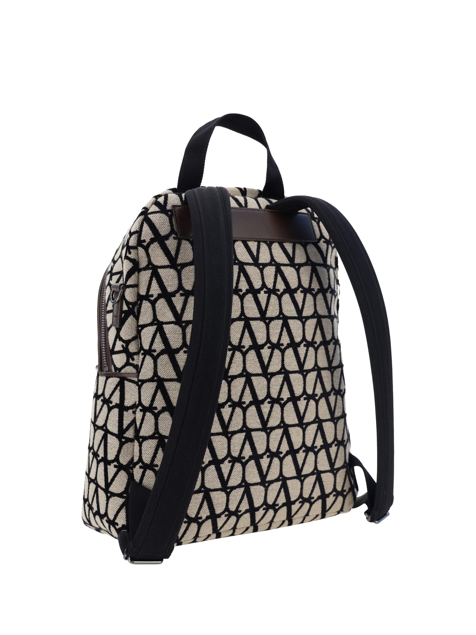 Shop Valentino Vlogo Backpack In Beige