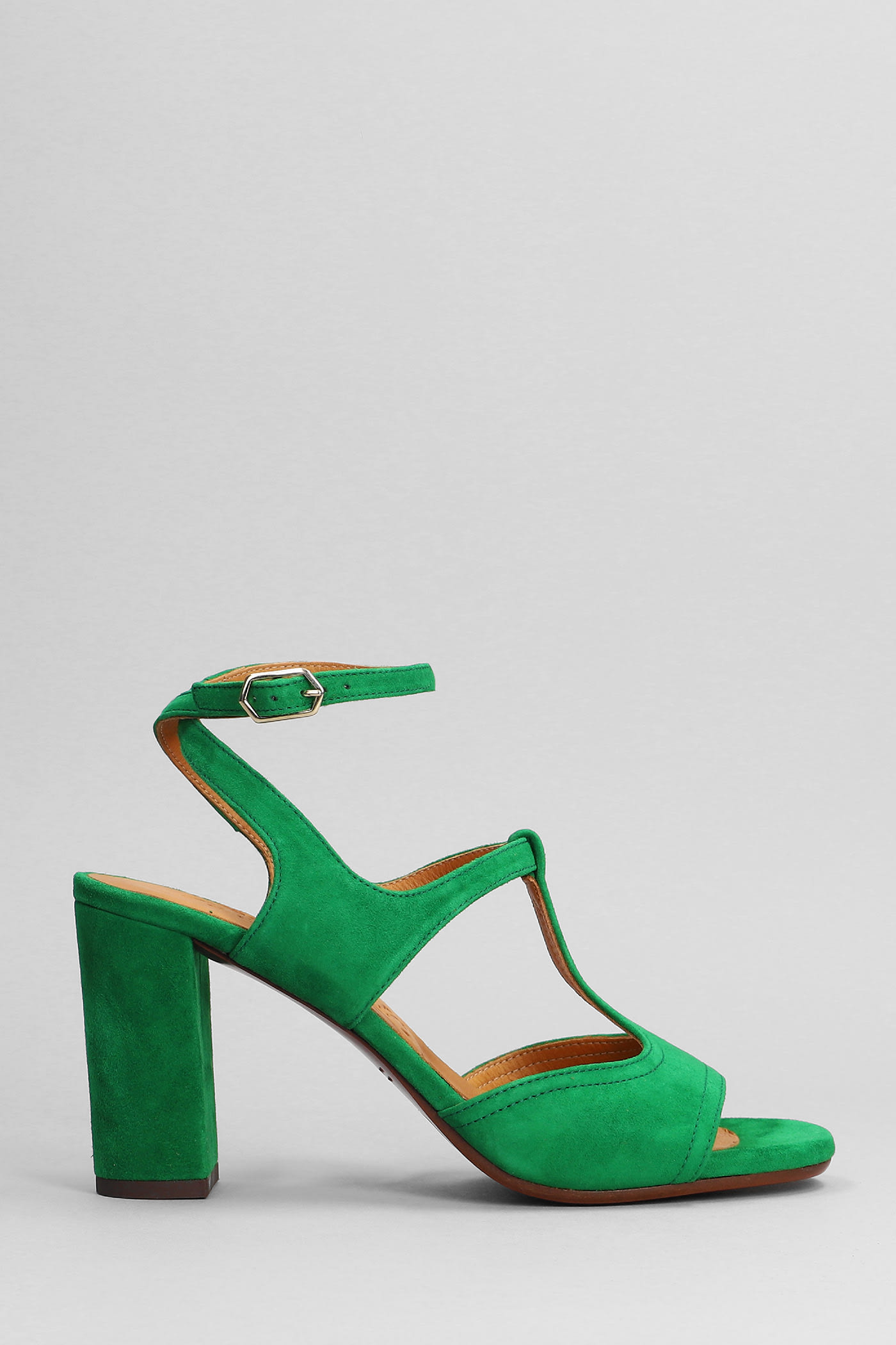 Chie Mihara Bashira Sandals In Green Suede
