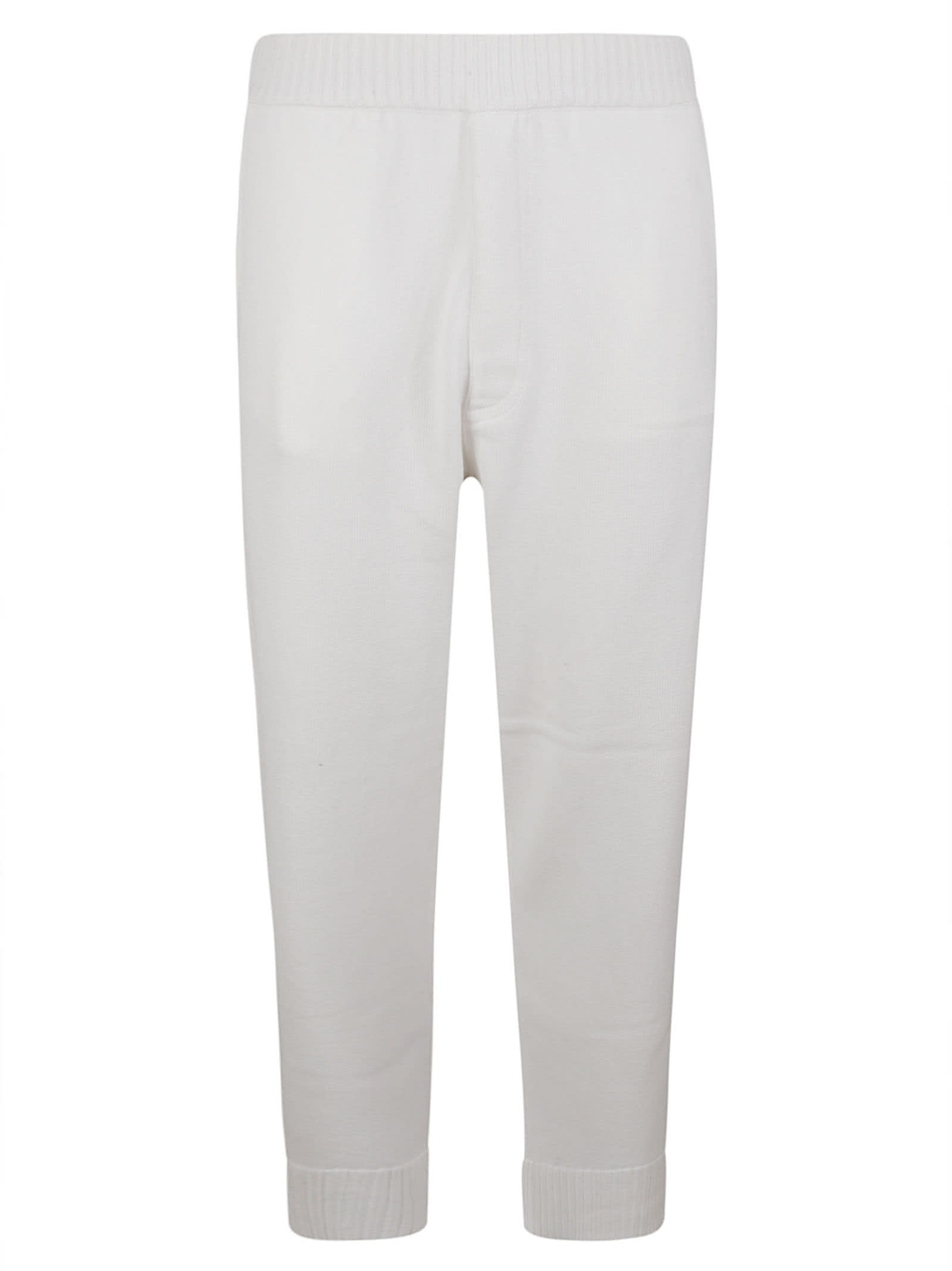 Zegna Ribbed Track Pants In White