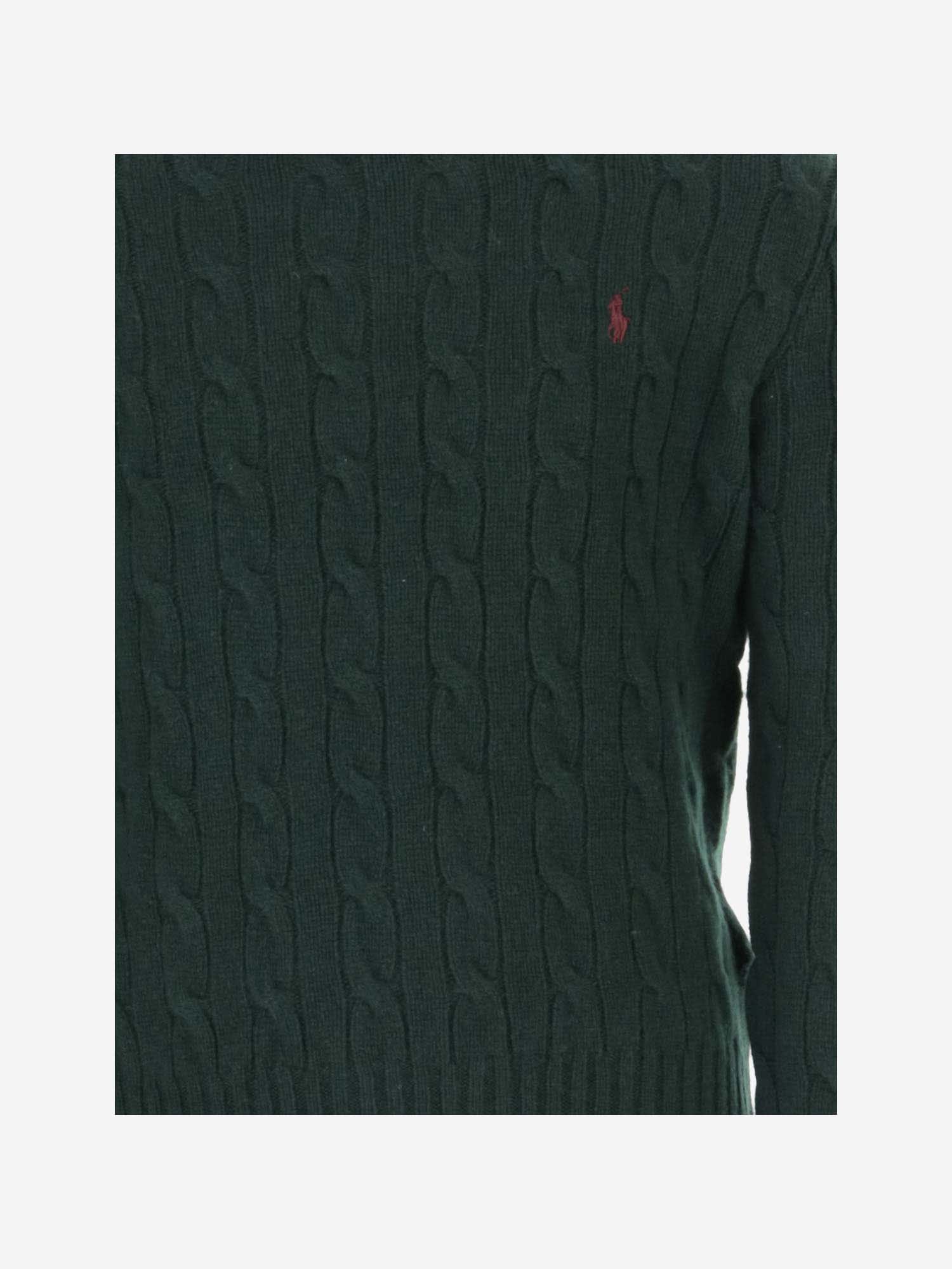 Shop Ralph Lauren Wool And Cashmere Sweater In Moss Agate