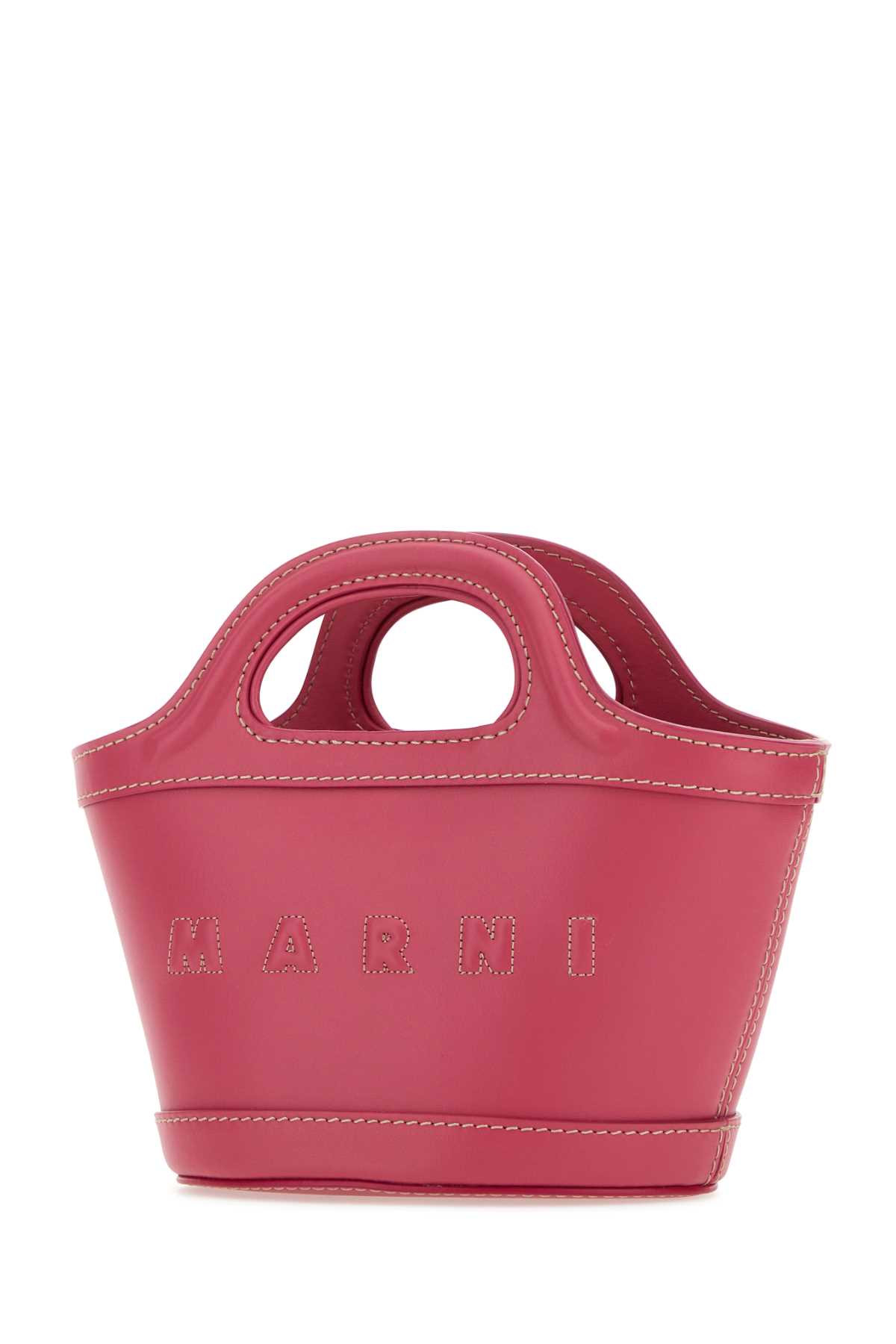 Shop Marni Fuchsia Leather Micro Tropicalia Summer Handbag In Lightorchid