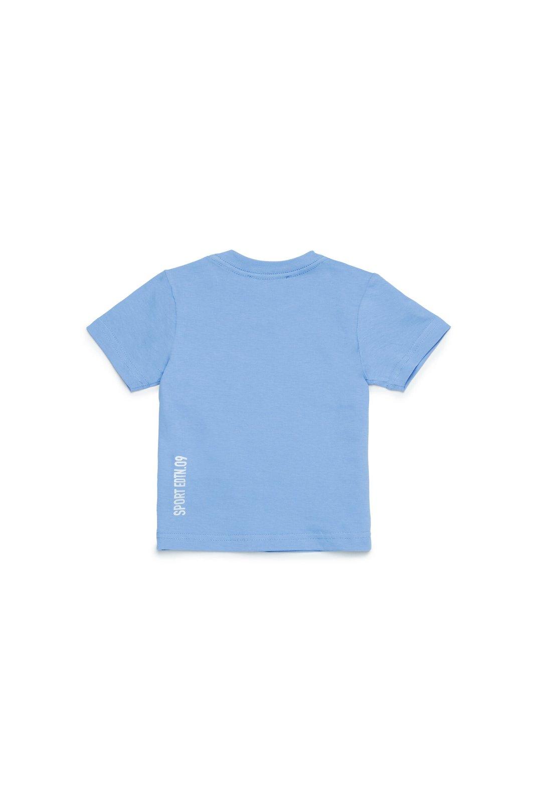 Shop Dsquared2 Logo-printed Crewneck T-shirt In Azzurro
