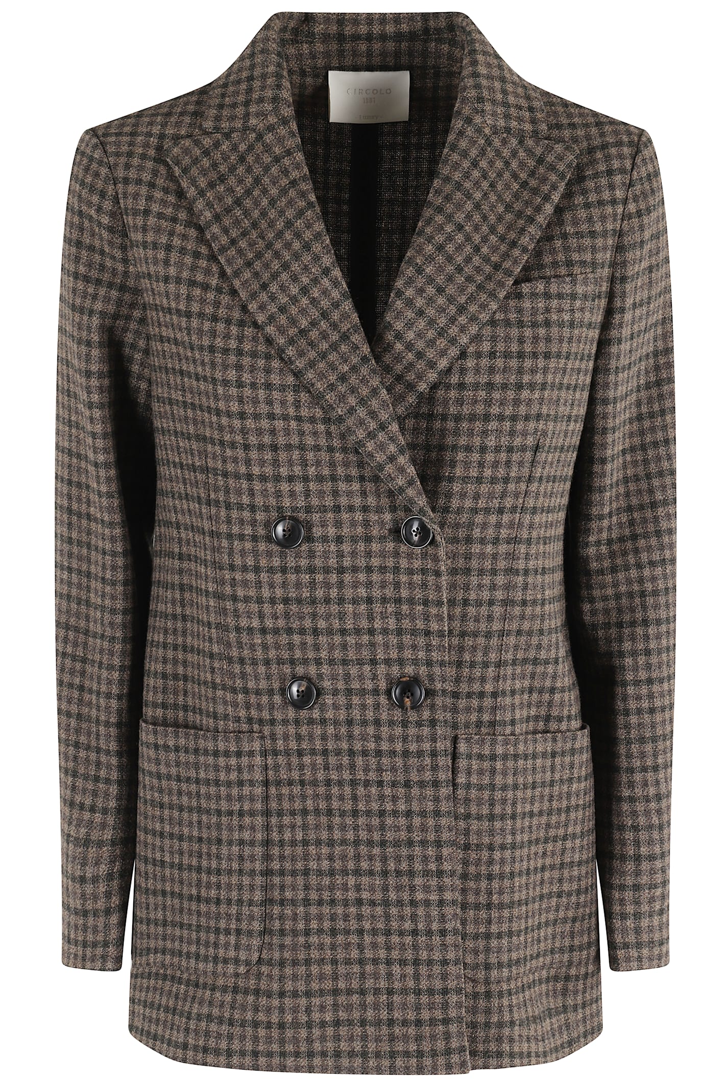 Circolo 1901 Checked Double-breasted Blazer In Multi