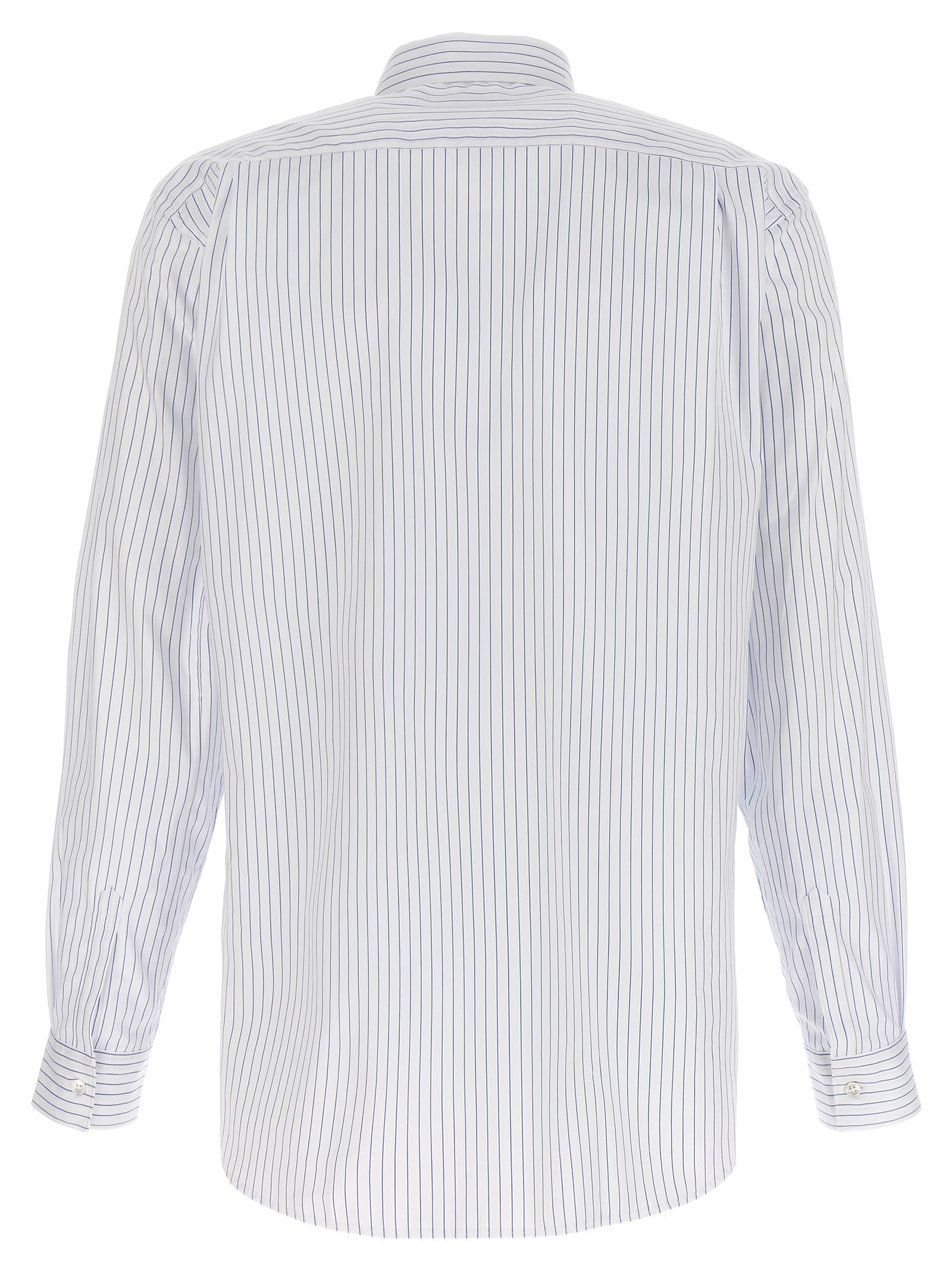 Shop Comme Des Garçons Shirt Striped Shirt In Light Blue