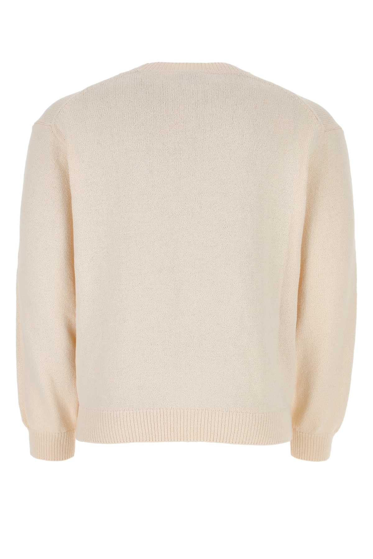 Shop Kenzo Ivory Cotton Blend Sweater In 02