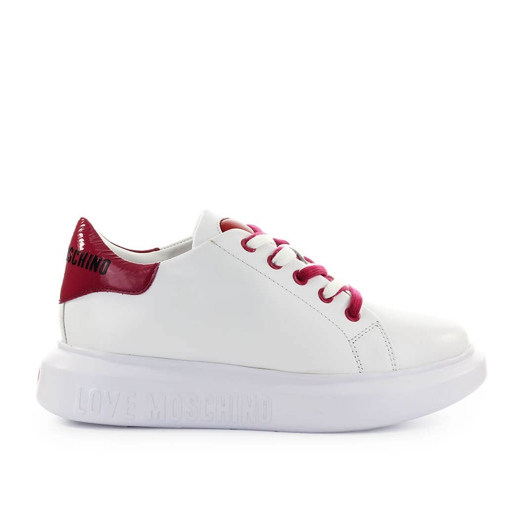 Photo of  Love Moschino White Cherry Red Sneaker- shop Love Moschino Sneakers online sales