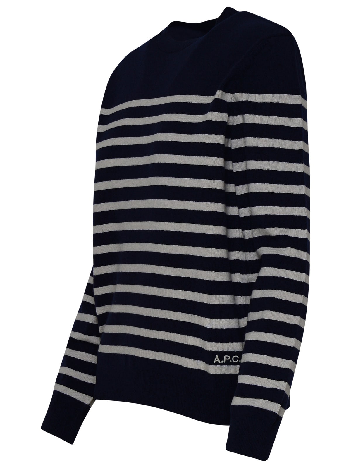 Shop Apc Blue Cashmere Blend Phoebe Sweater In Navy