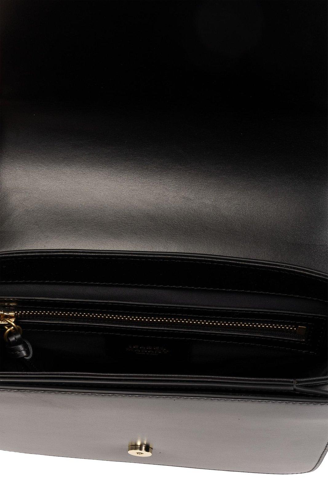Shop Isabel Marant Nizza Foldover Crossbody Bag In Black