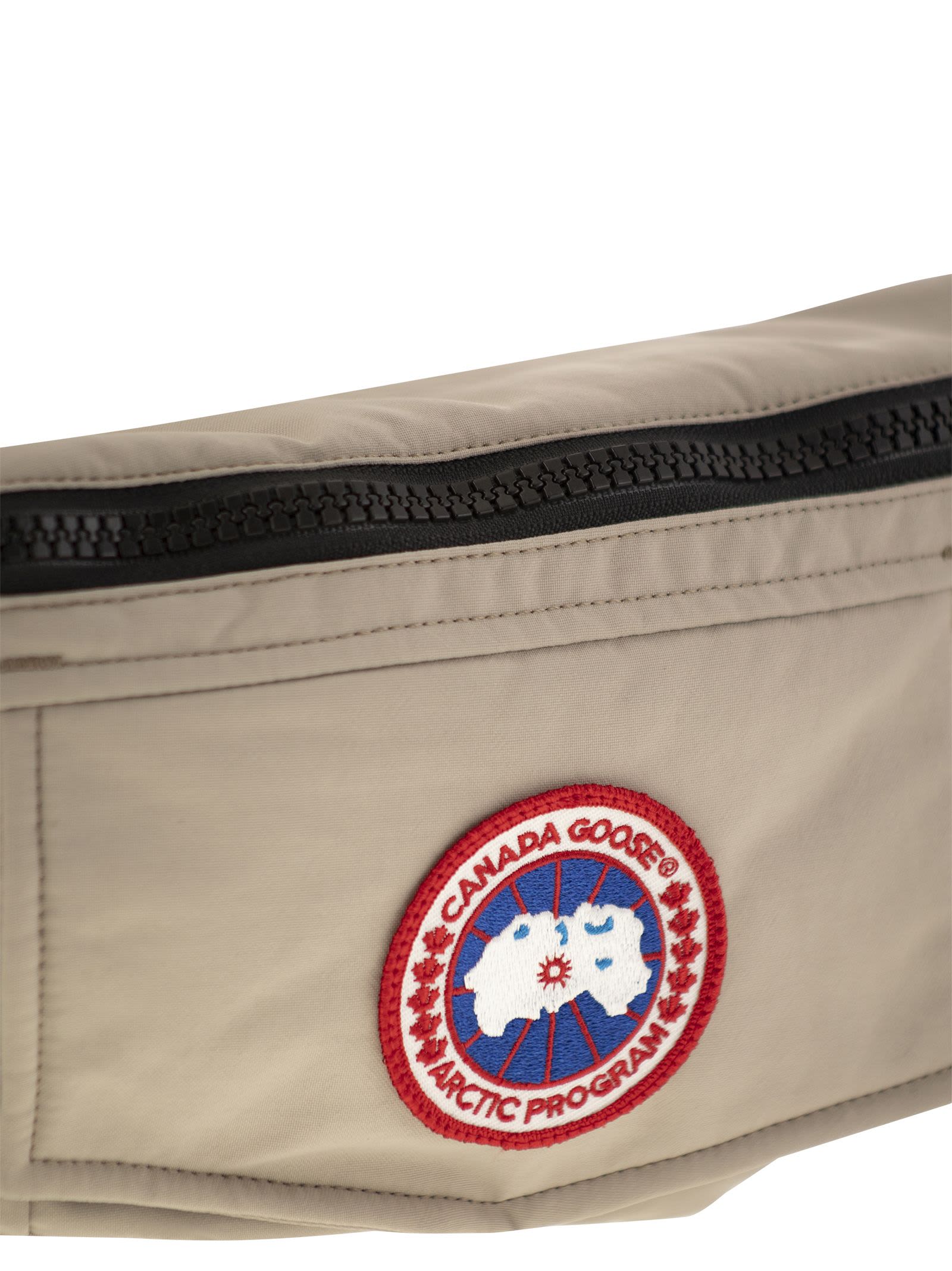 Shop Canada Goose Bum Bag With Patch And Logo In Stone