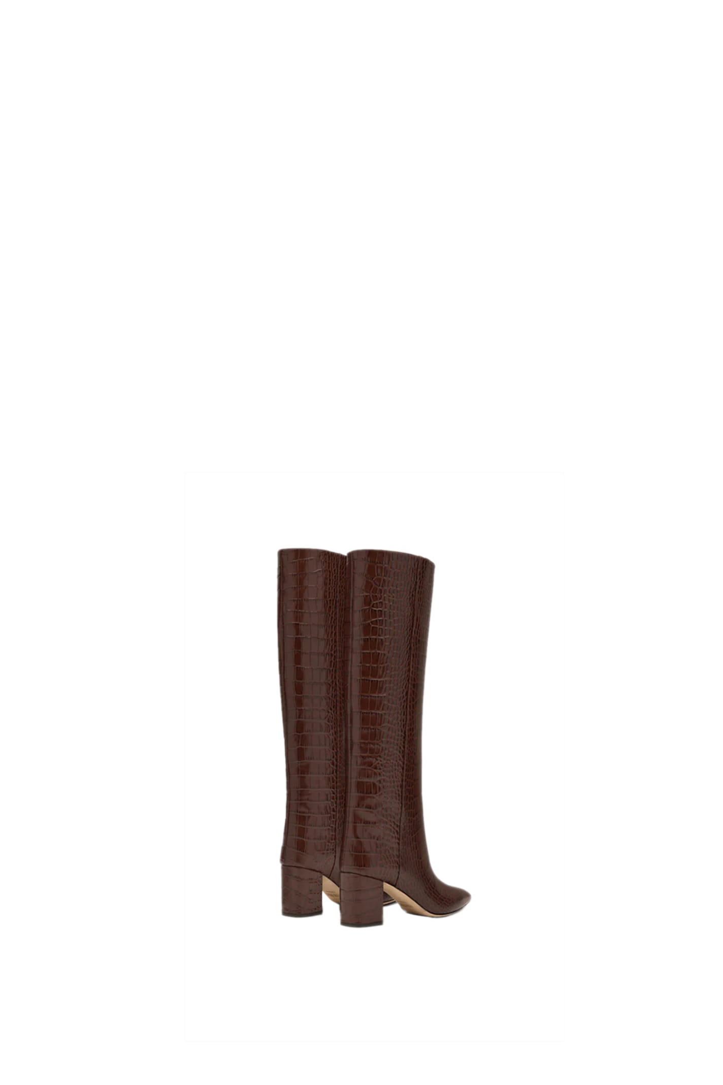 Shop Paris Texas Anja Embossed Knee-length Boots In Bordeaux