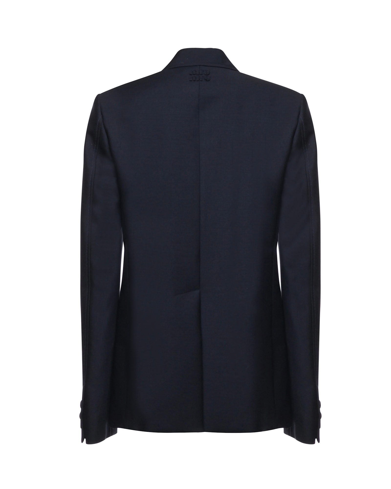 Miu Miu Single-breasted Jacket In Kid Mohair In Black