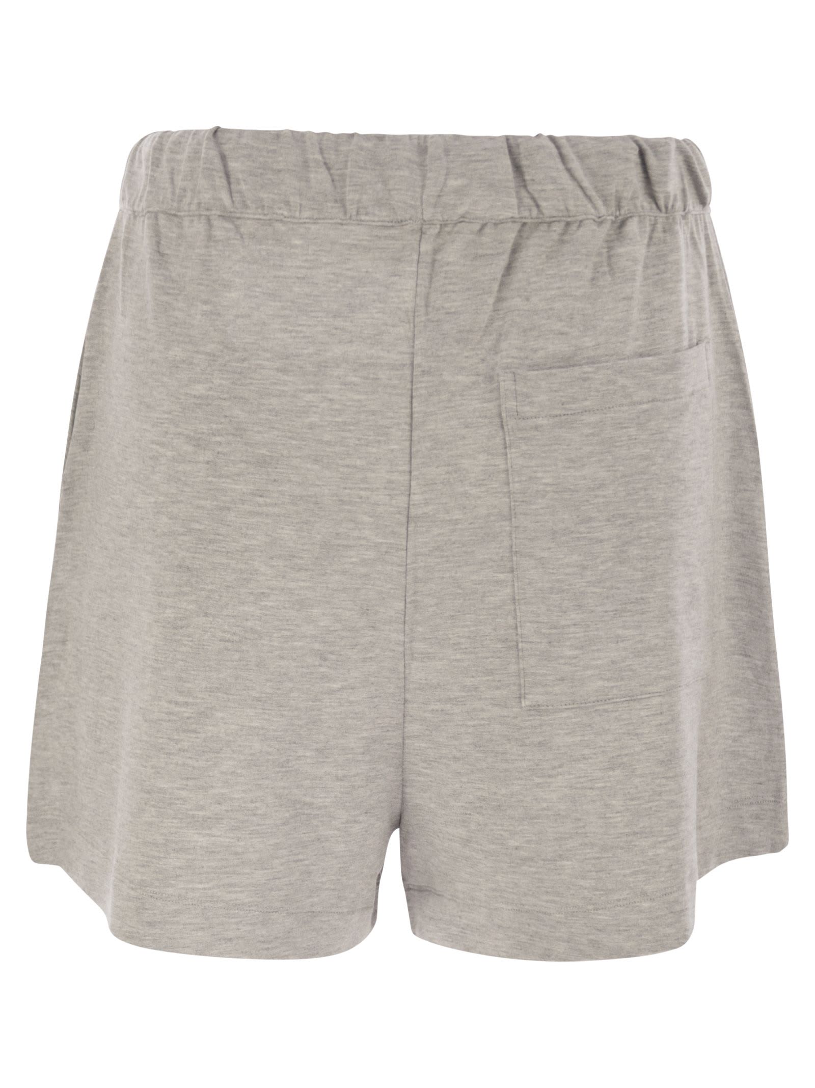 Majestic Shorts With Drawstring Waist In Gray