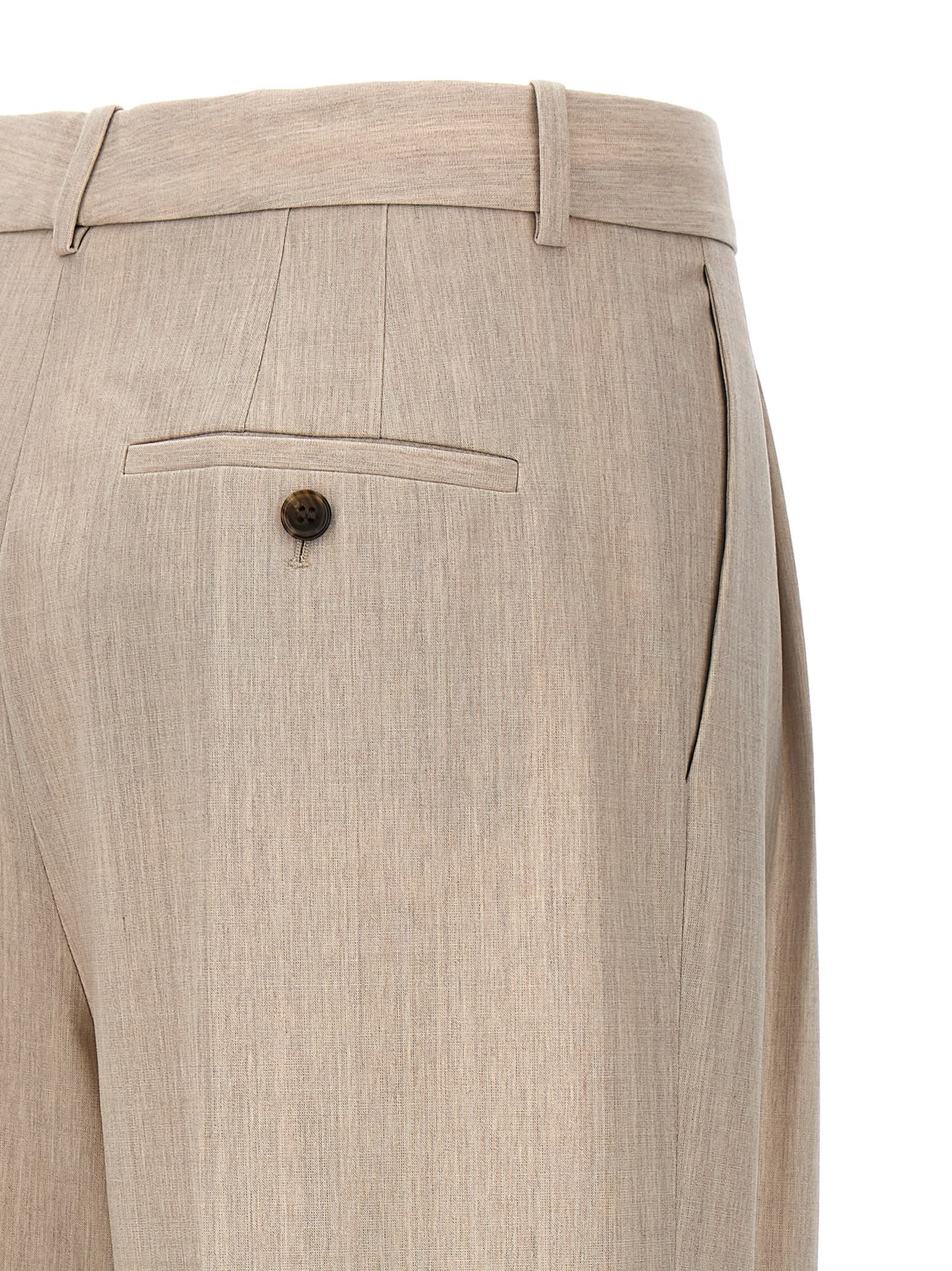 Shop Theory Loose Leg Pants In Neutrals