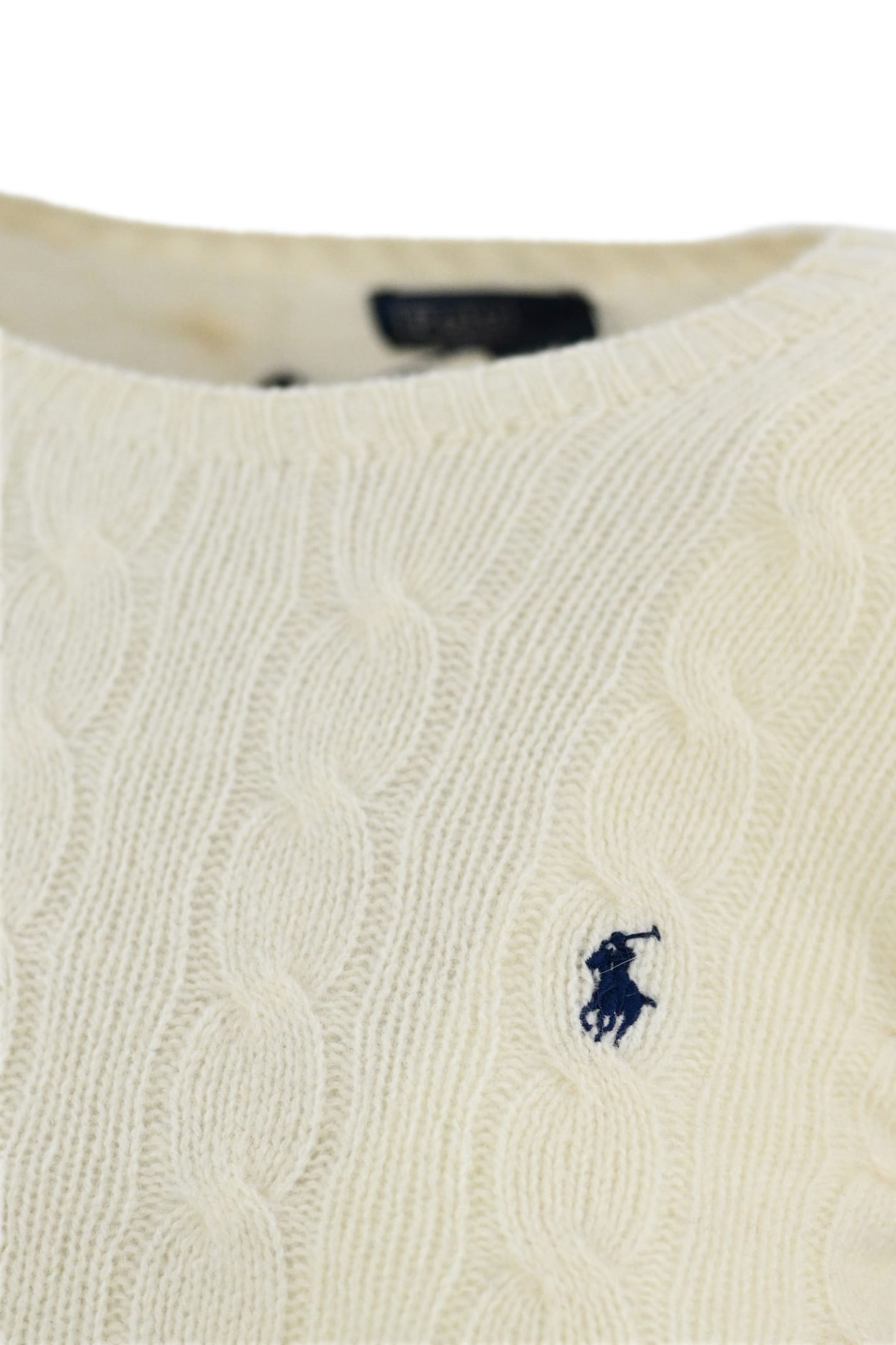 Shop Polo Ralph Lauren Woven Sweater In White