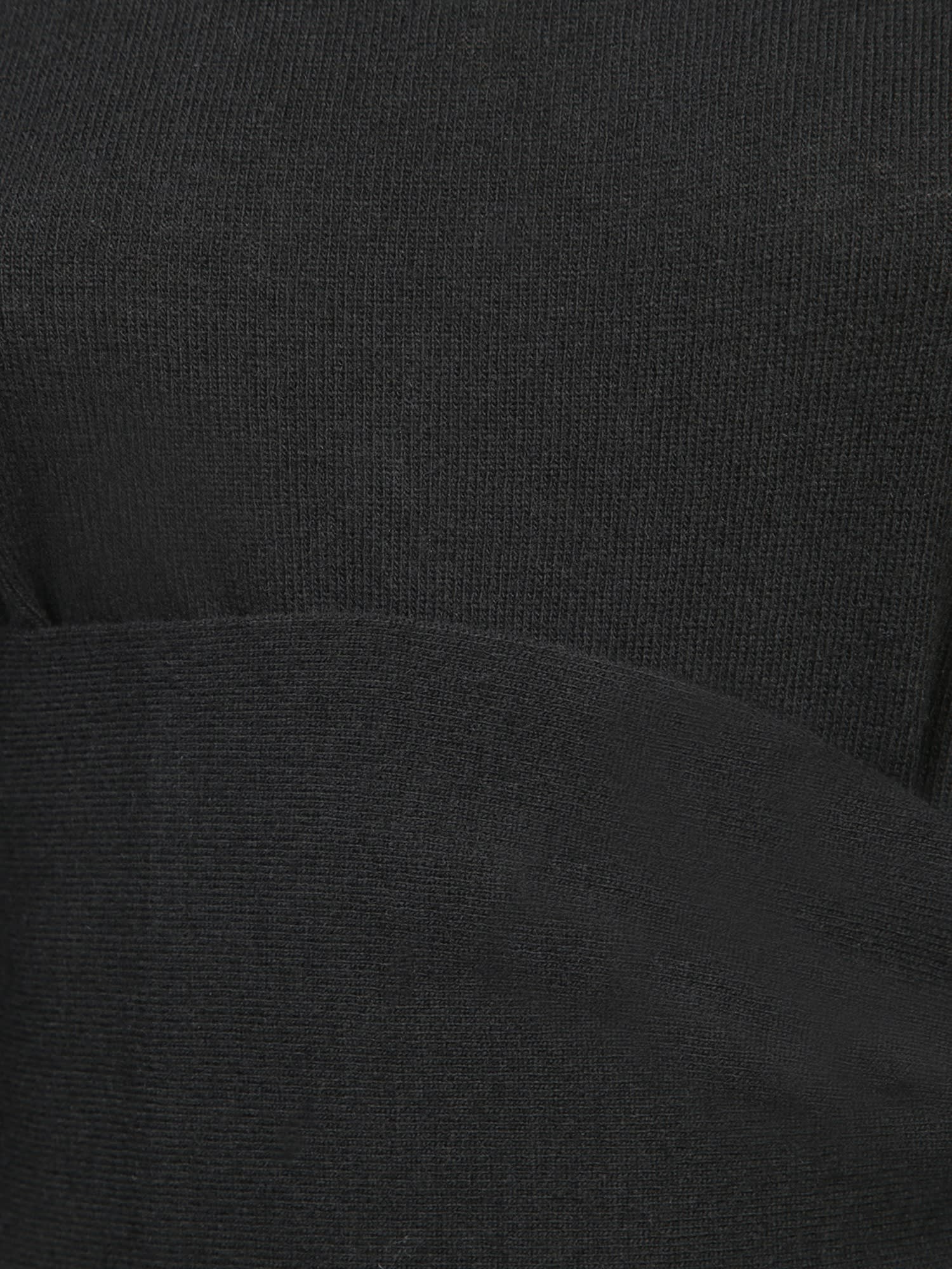 Shop Mm6 Maison Margiela Black Wool Wrap Sweater