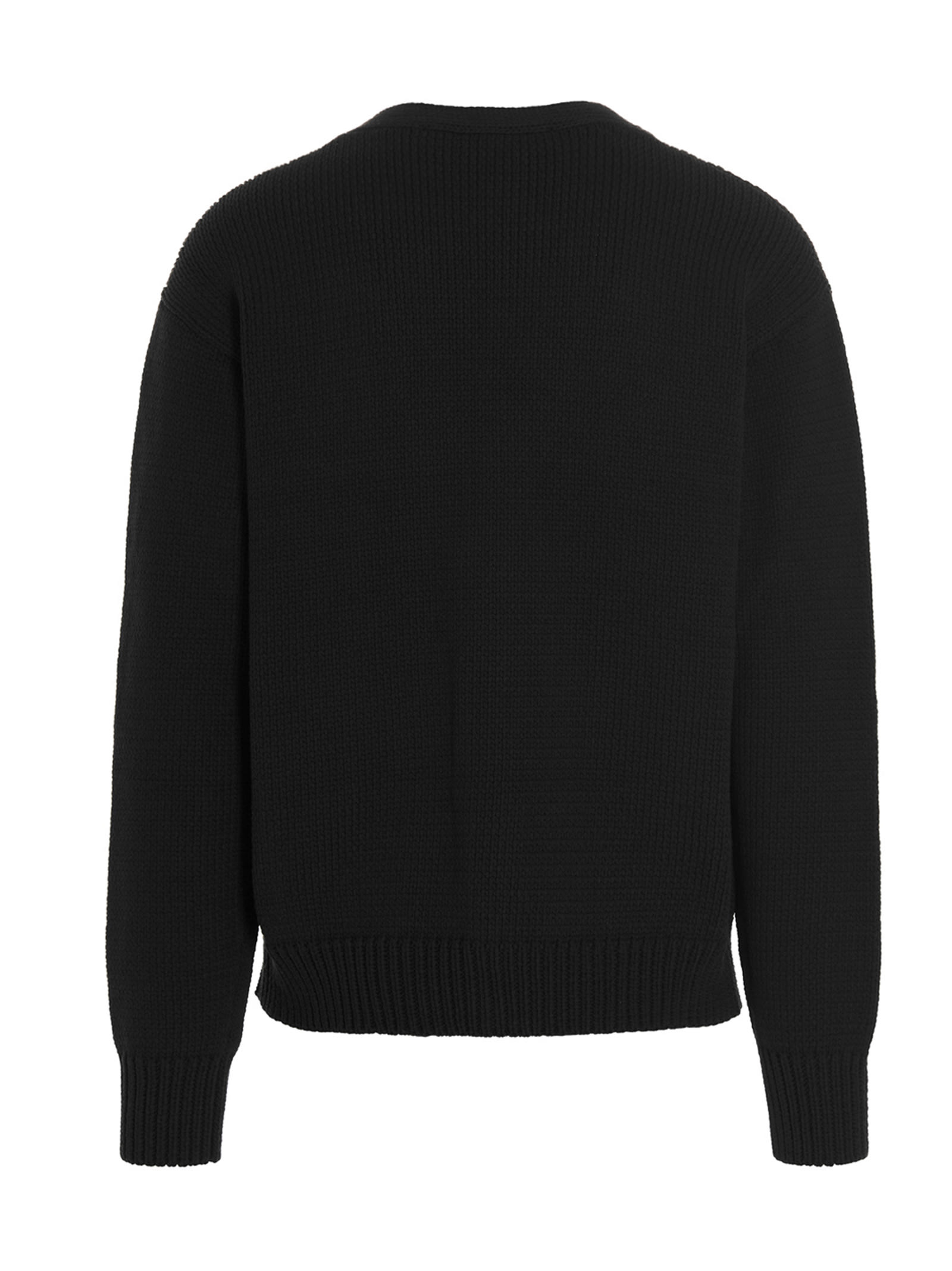 Off-white Black Cardigan With Logo In Black