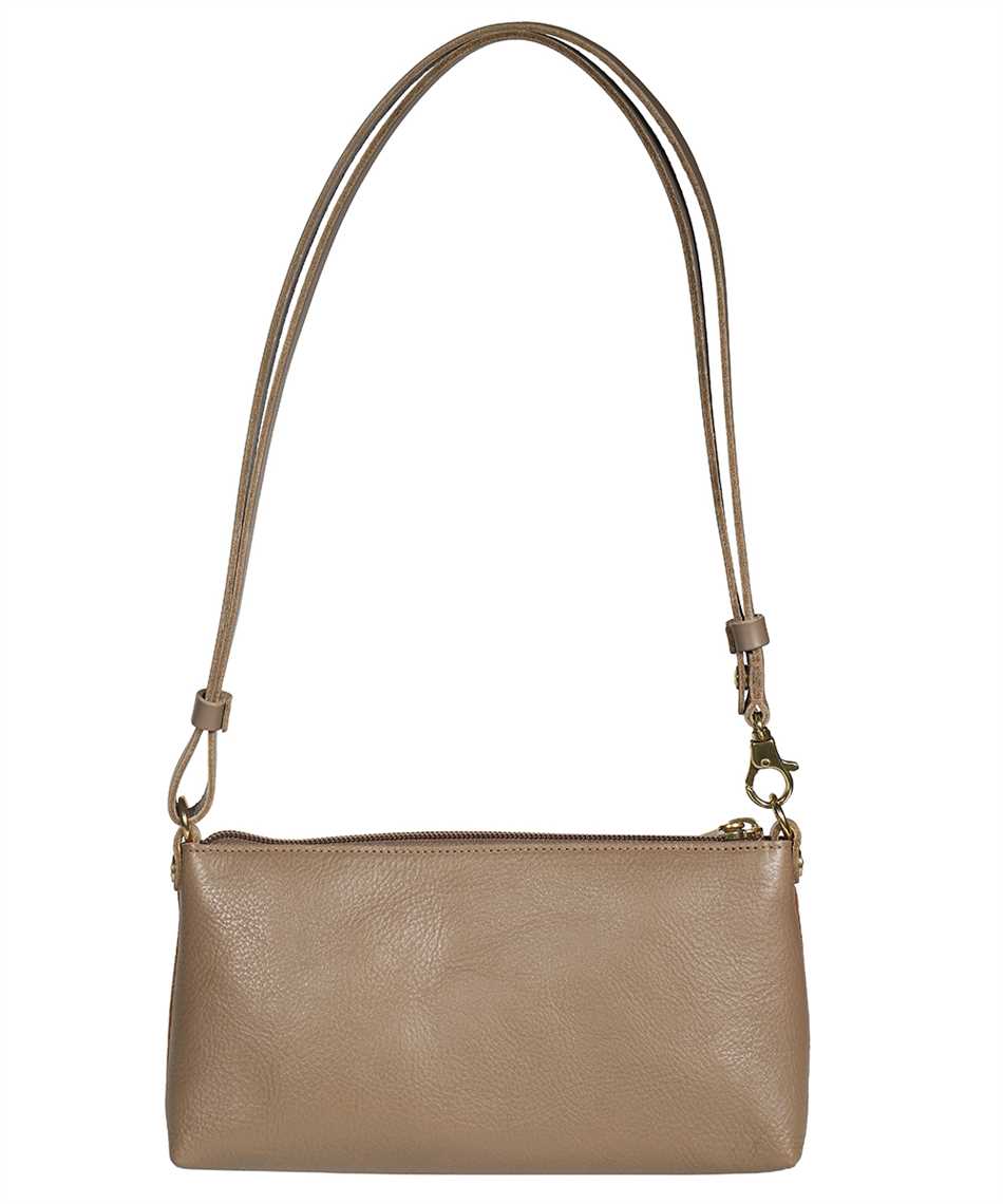 Il Bisonte Leather Shoulder Bag In Gray