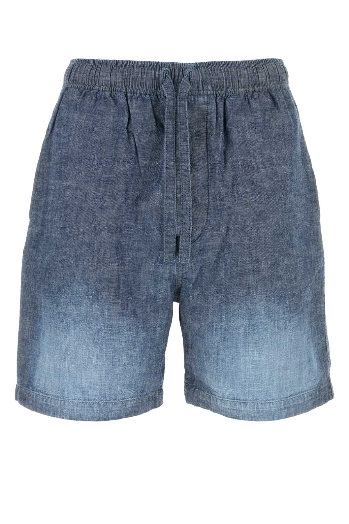 Denim Blue Chambray Bermuda Shorts