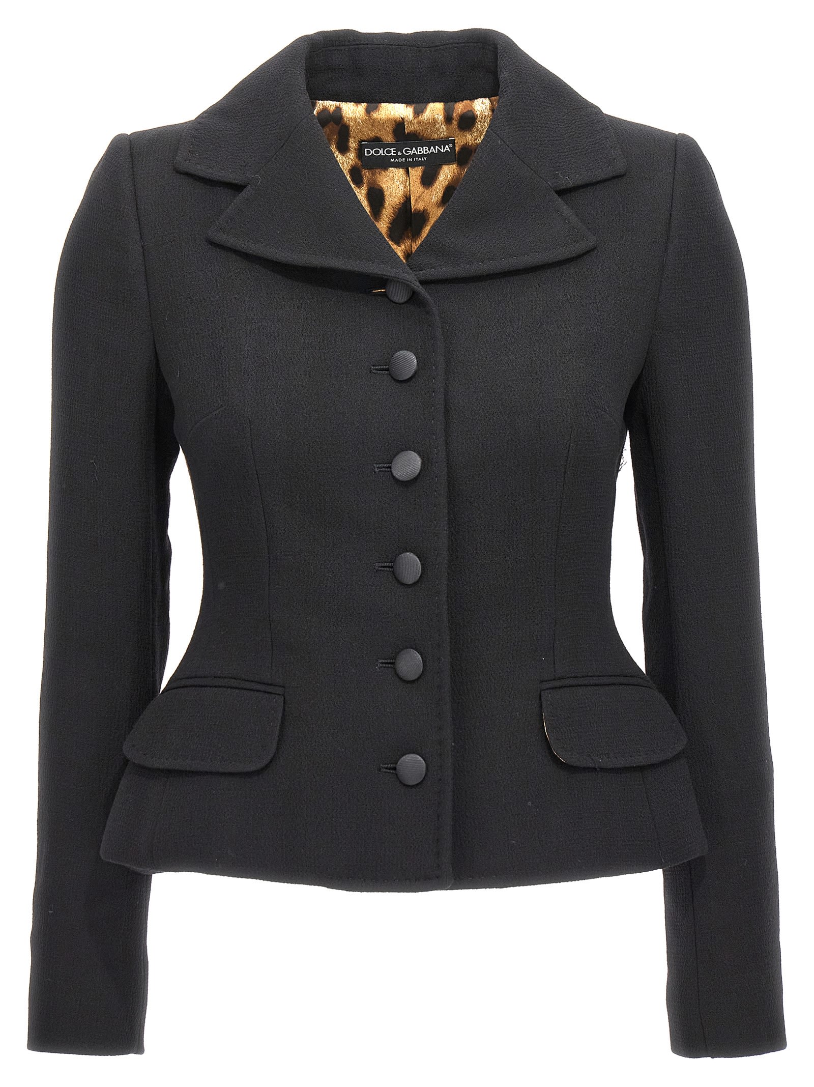 Dolce & Gabbana Essential Blazer Jacket In Nero