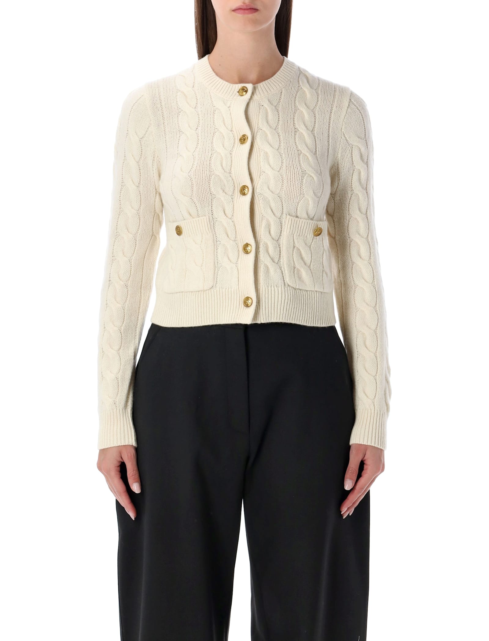 Polo Ralph Lauren Wool And Cashmere Cardigan In White