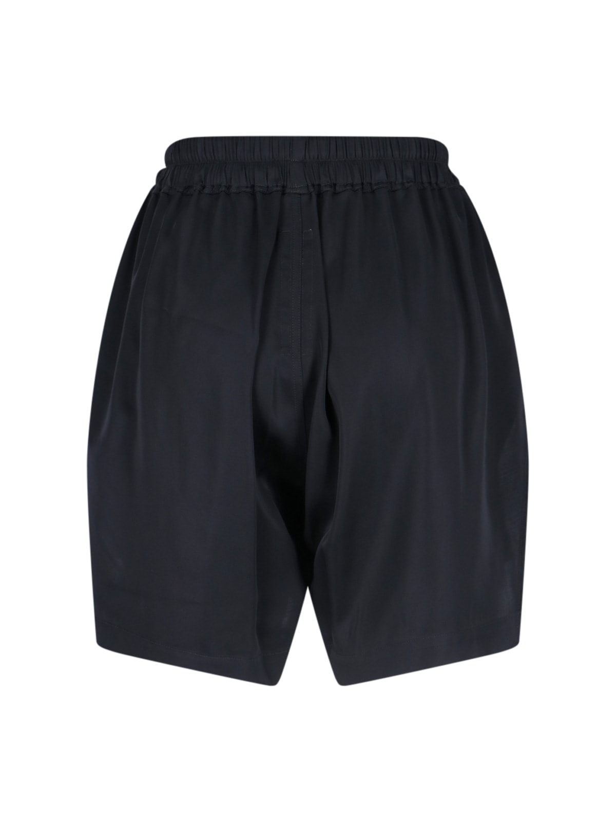 Rick Owens Hollywood Boxers In Washed Silk Charmeuse In Black