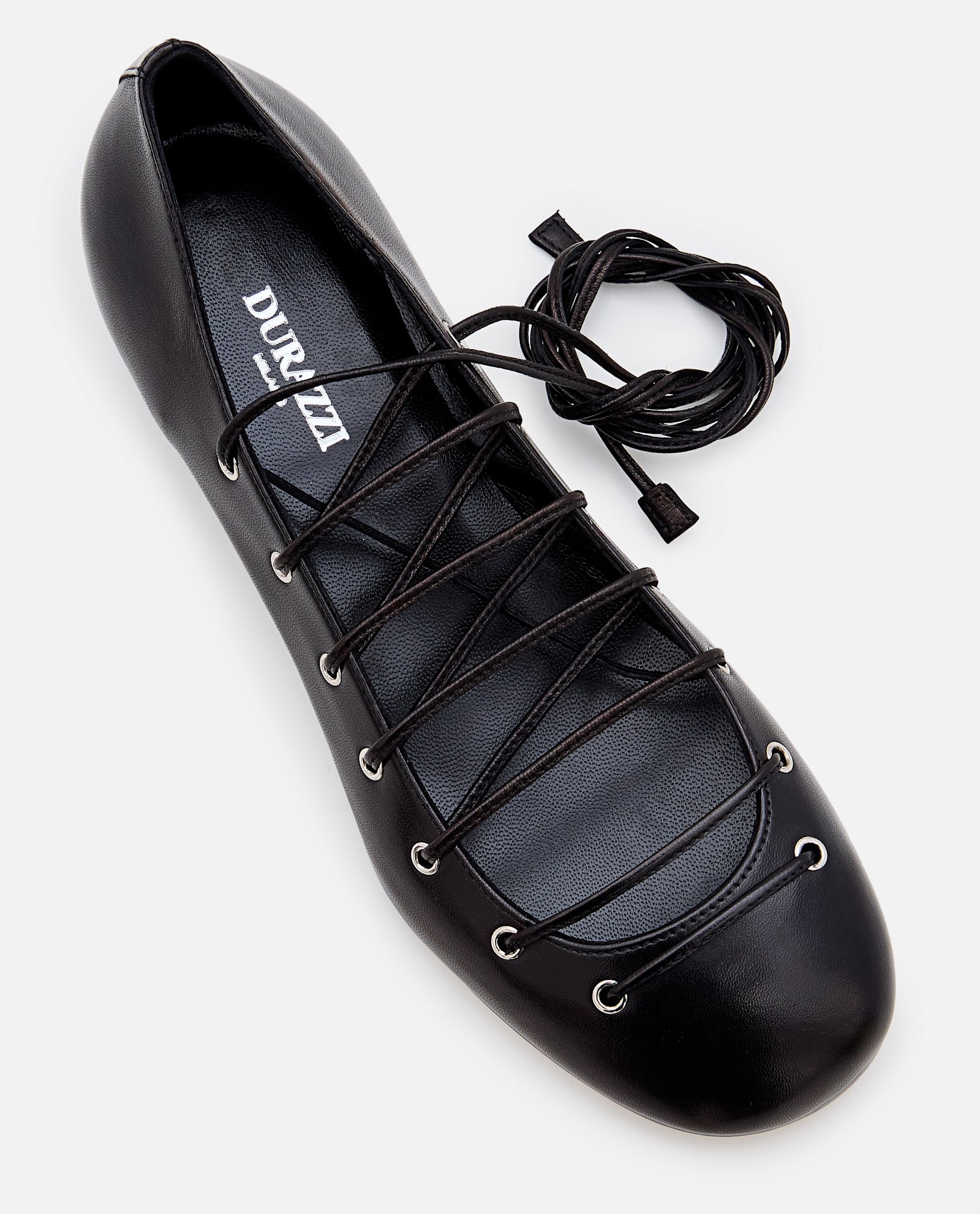 Durazzi Milano Ballerina Cross Over Laces In Black