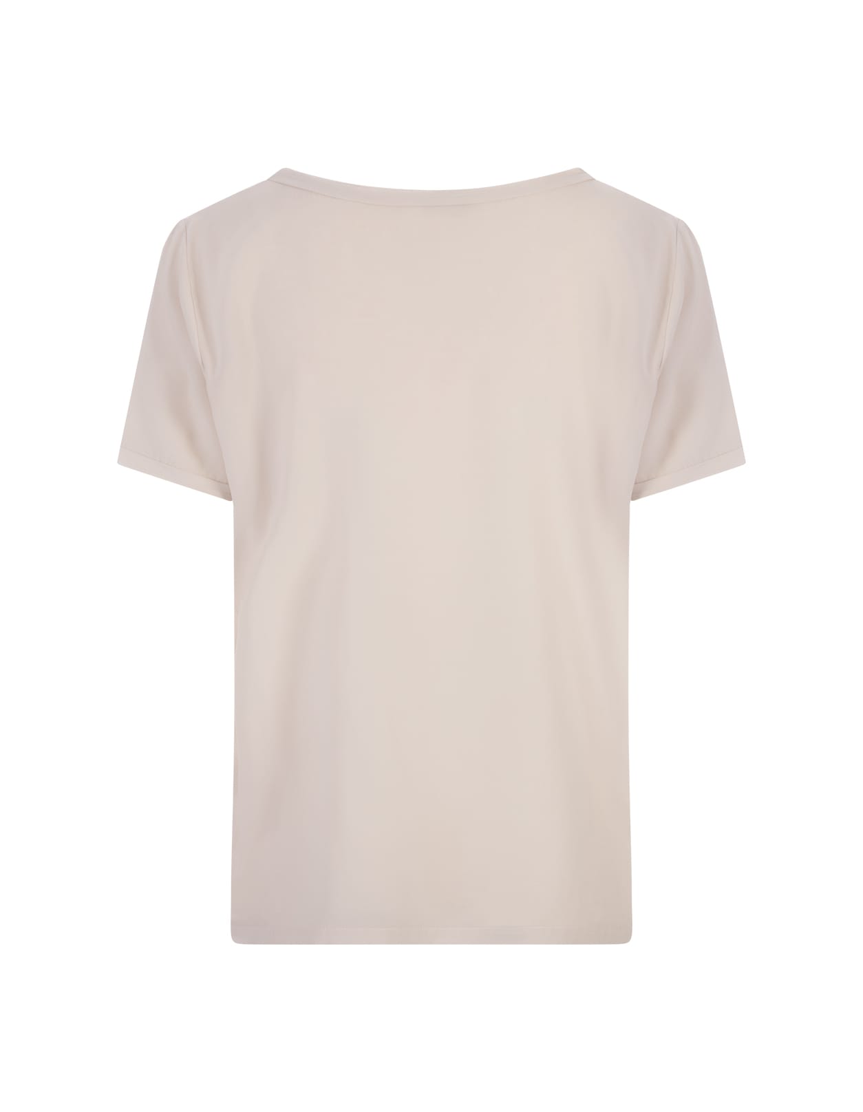 Shop Her Shirt Ecru Opaque Silk T-shirt In Brown