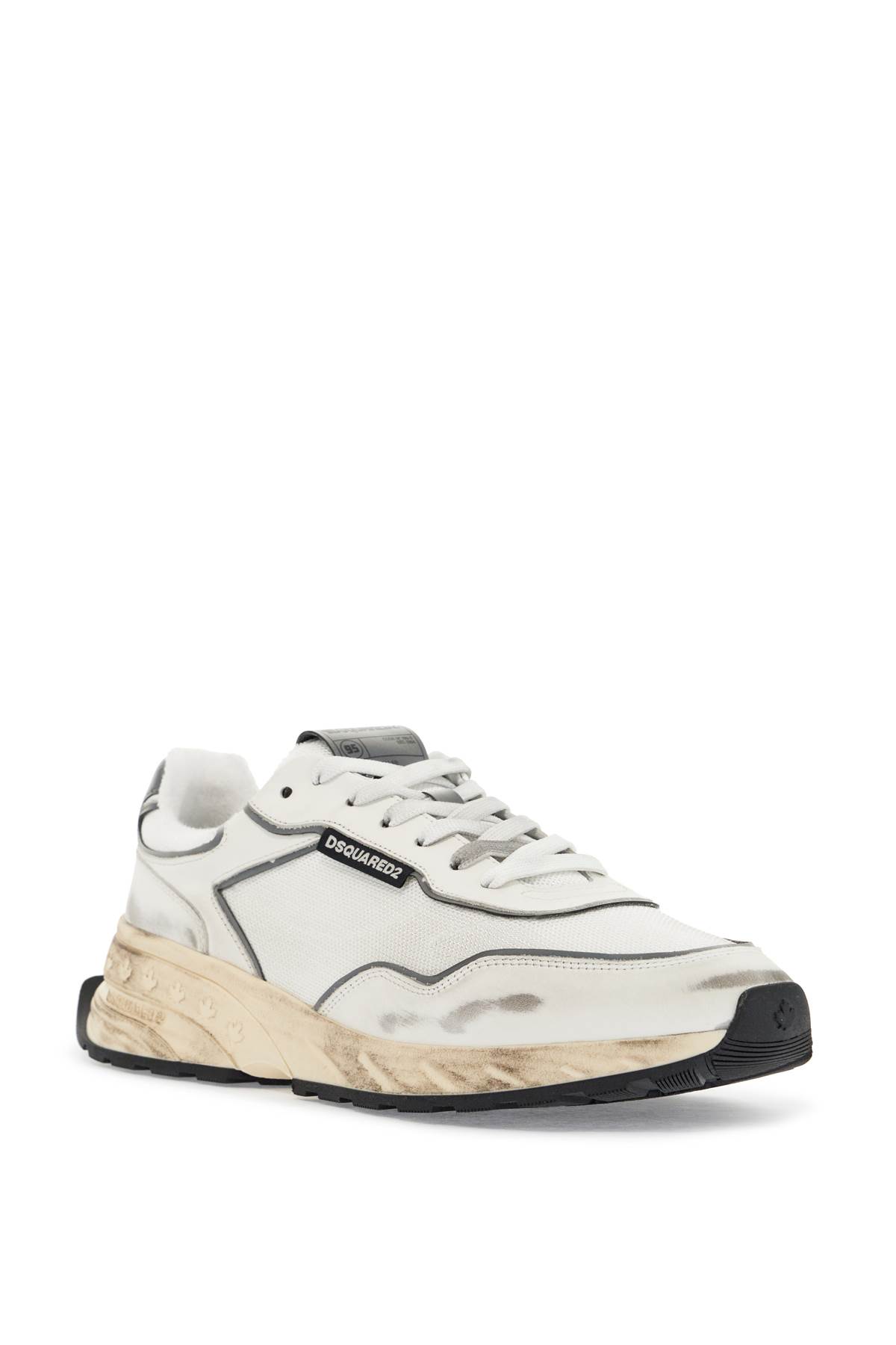 Dsquared2 Sprinter Sneakers In Bianco Sporco (white)