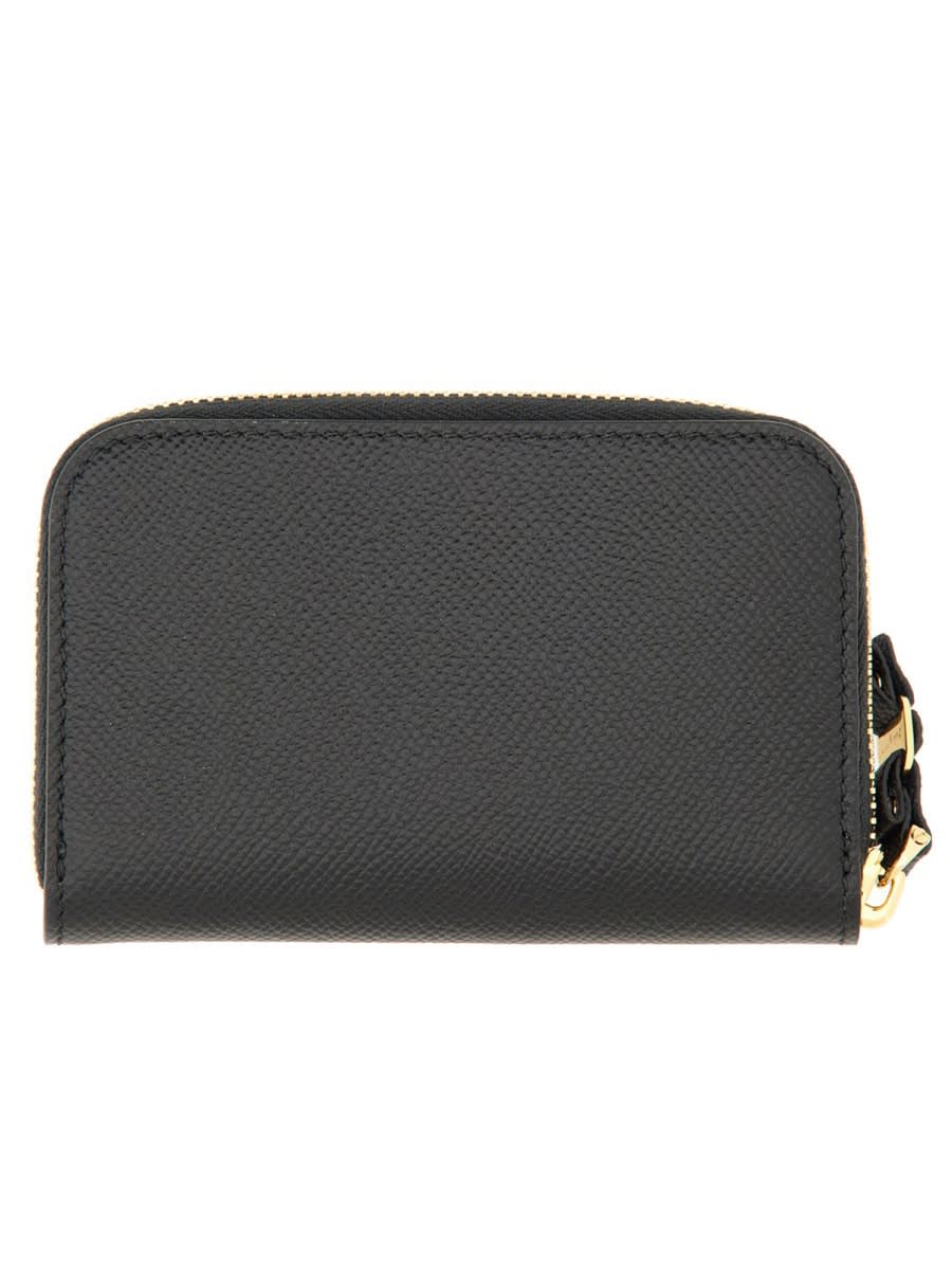 Shop Ferragamo Card Holder Vara In Black