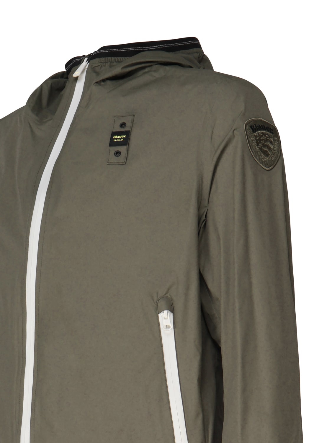 Shop Blauer Thomas Taped Windbreaker Jacket In Militare