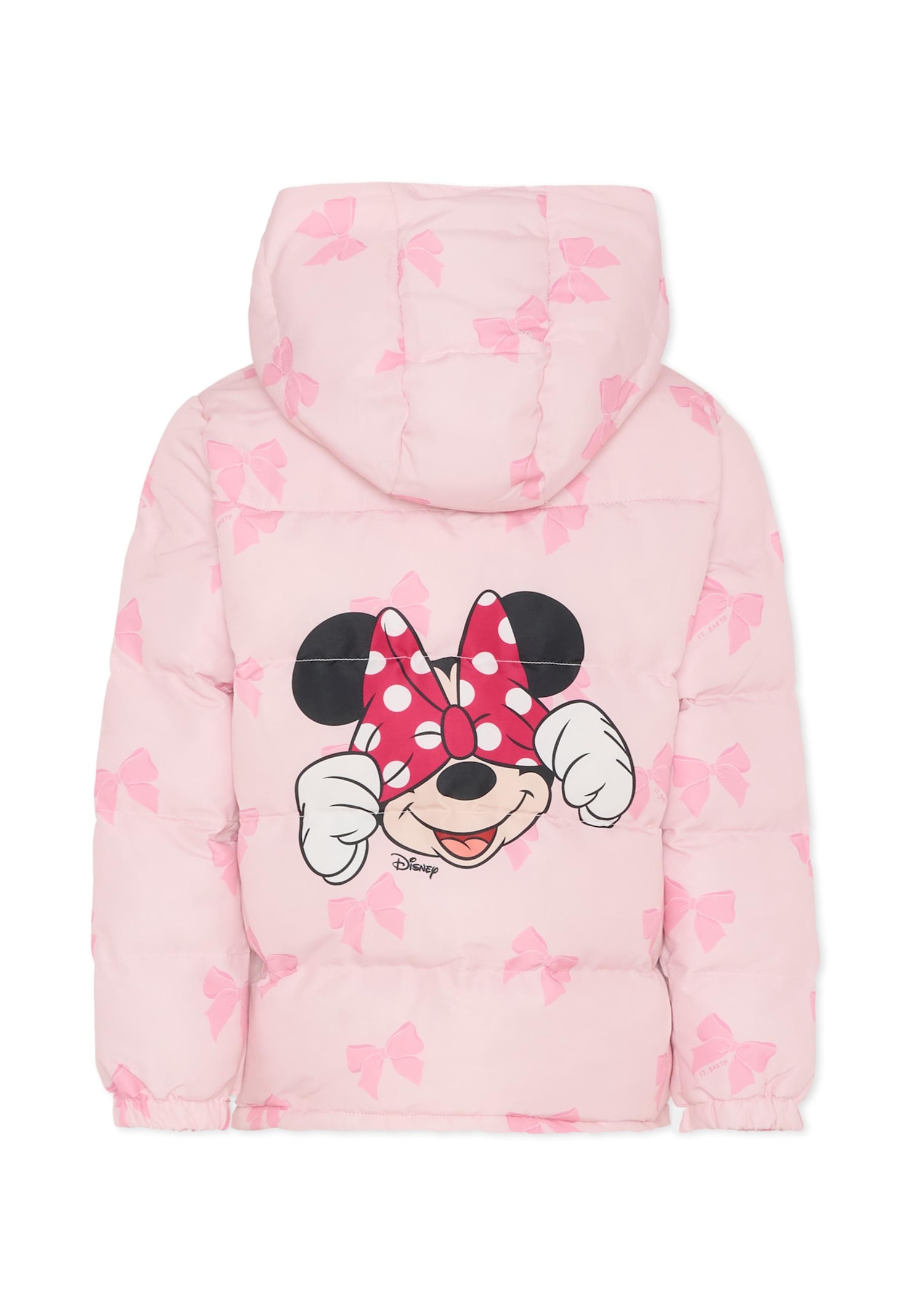 Mc2 Saint Barth Pink Down Jacket For Girl With Minnie In Pink