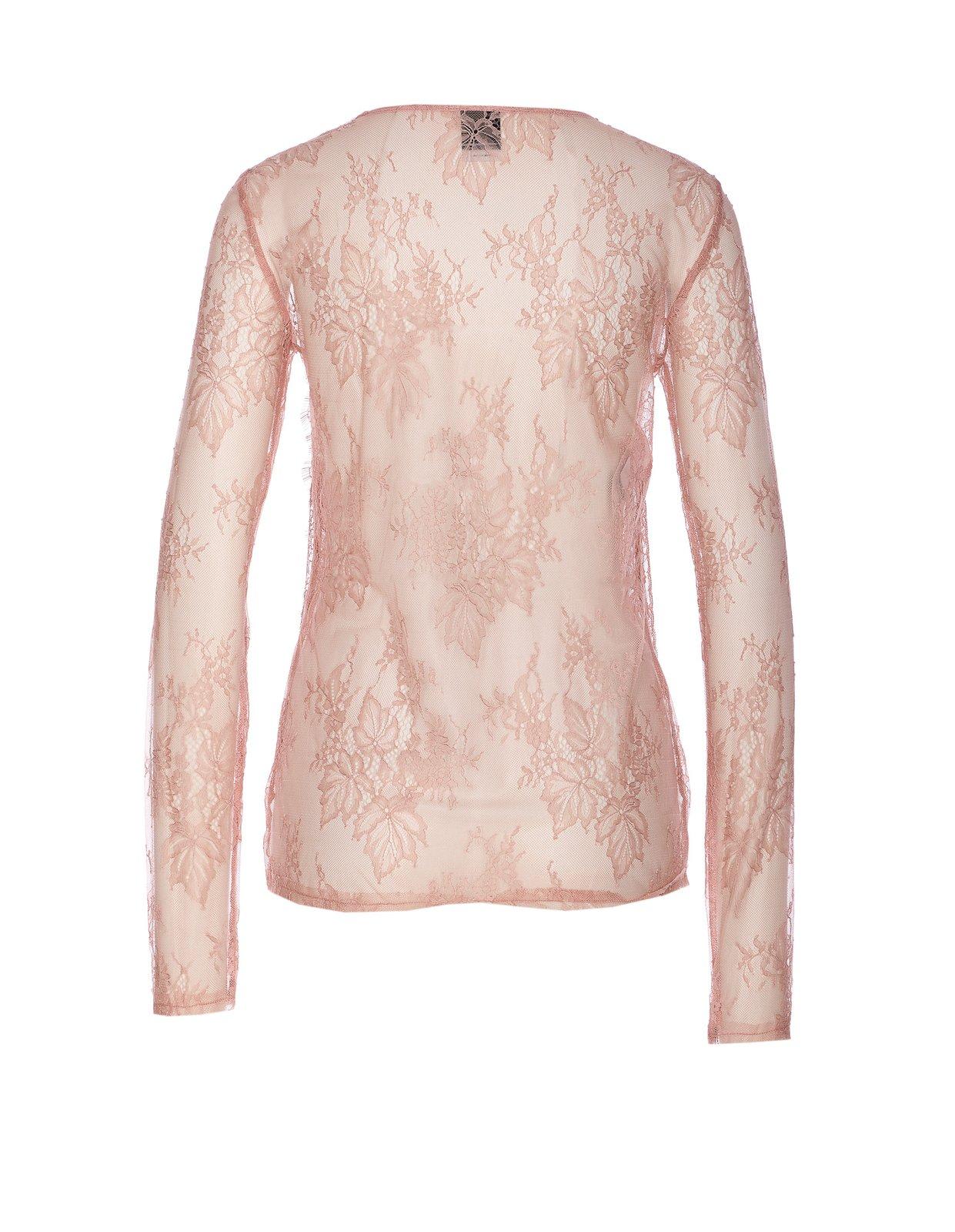 Pinko Slim-fitting Lace Sweater With Fringing