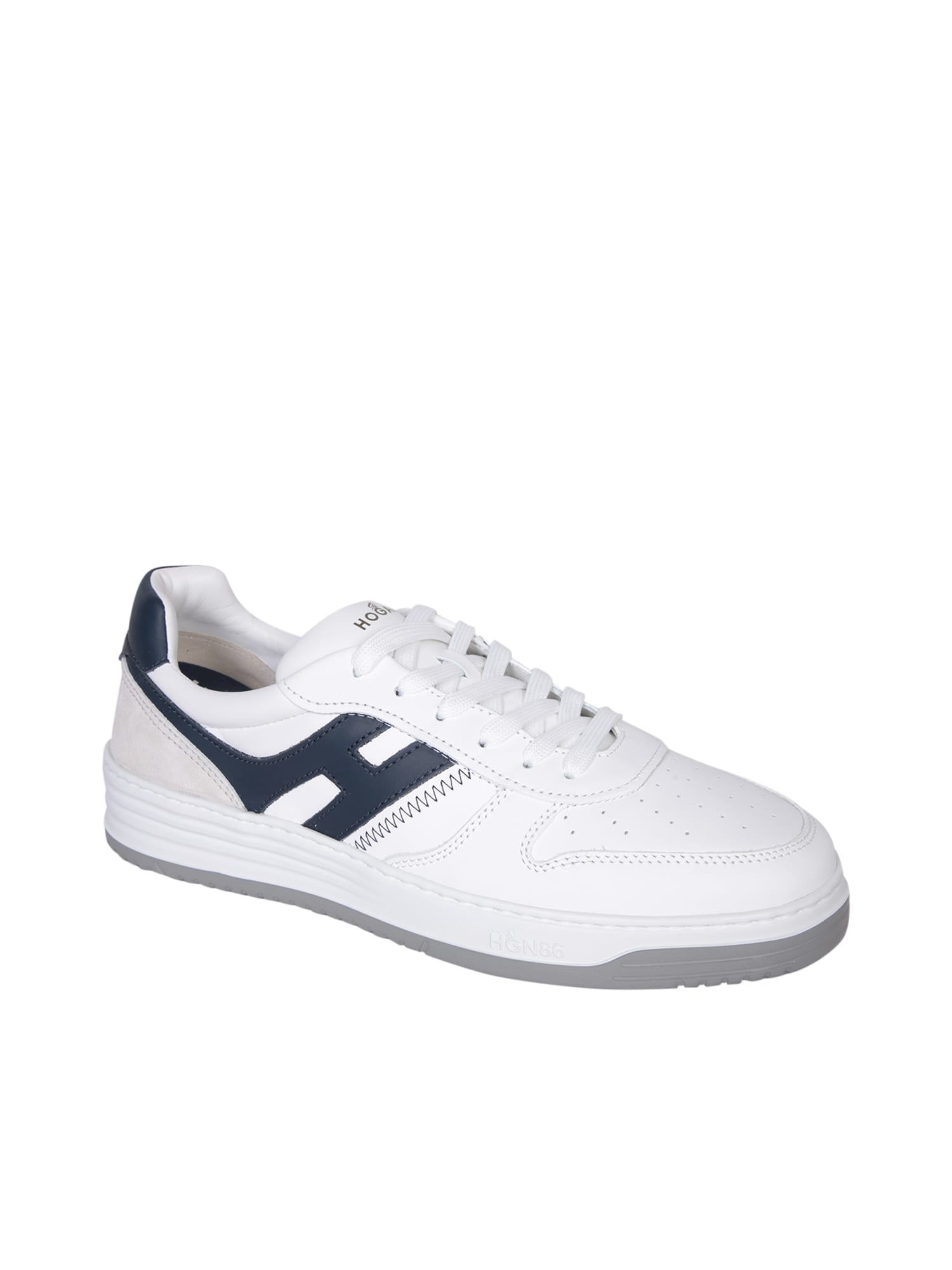 Shop Hogan H630 Sneakers White And Blue