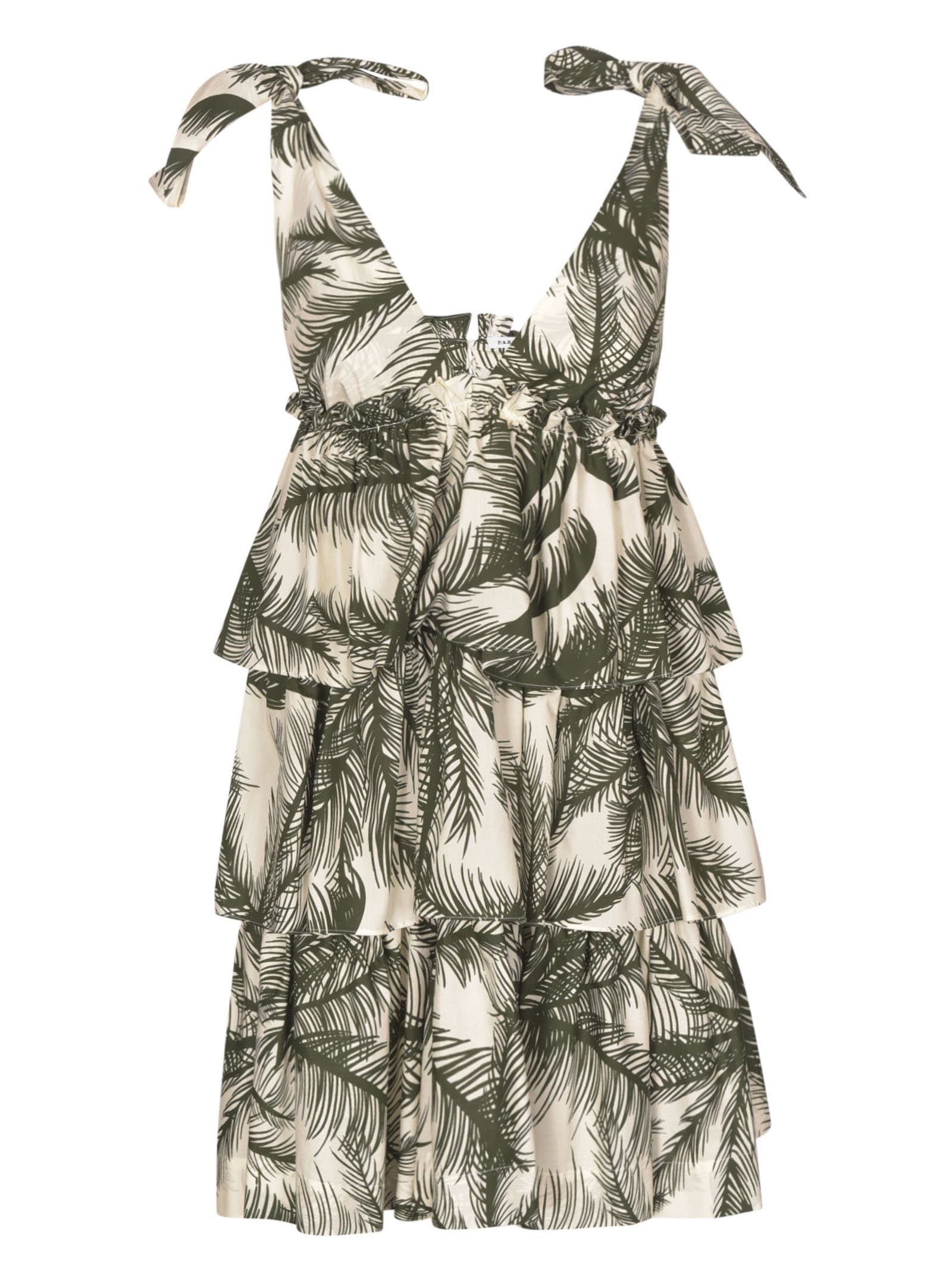 Parosh Printed Sleeveless V-neck Dress
