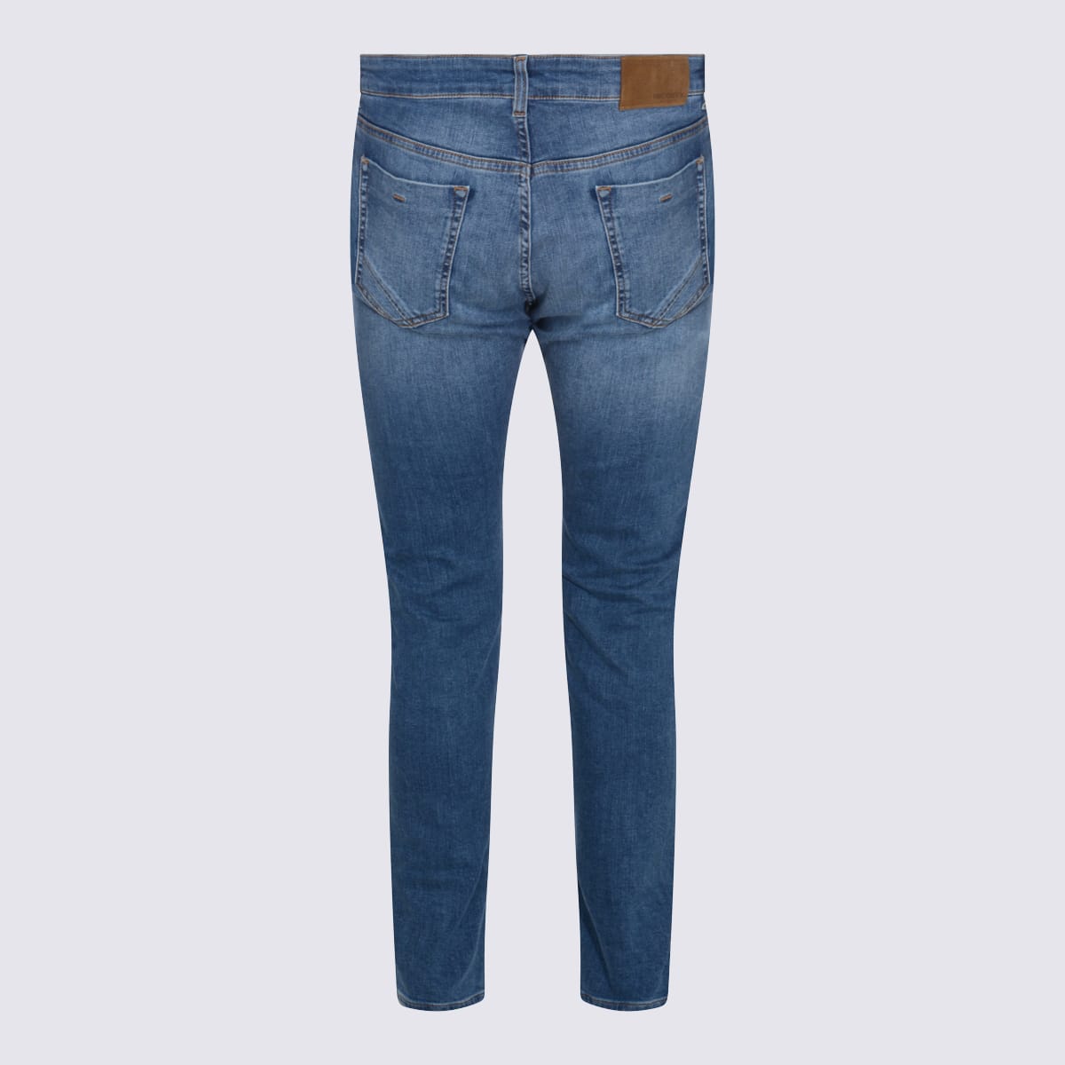 Incotex Straight Leg Five-pocket Trousers With Belt Loops In Blue