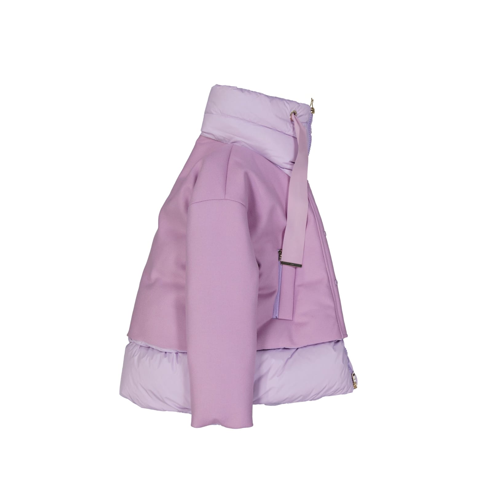 Herno Multicolor Polyamide Full-length Jacket In Pink